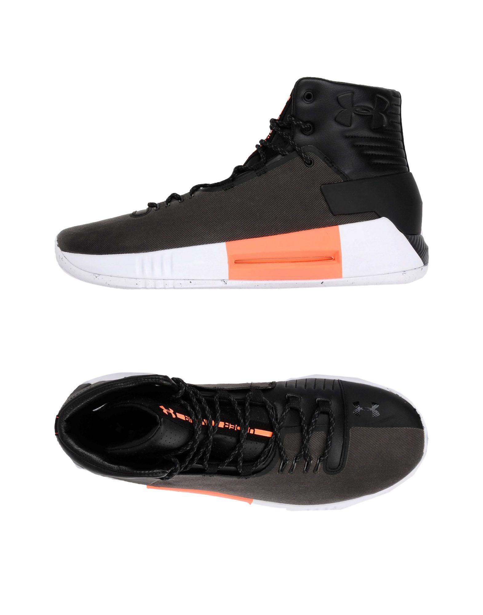Under Armour Leather Hightops & Sneakers in Black for Men Lyst