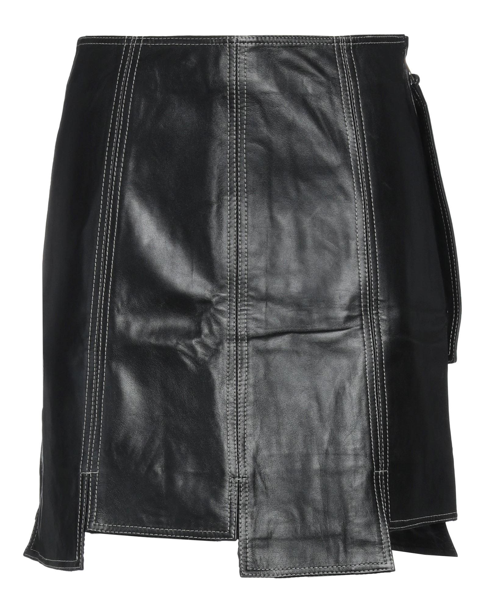 Ganni Mini Skirt in Black | Lyst