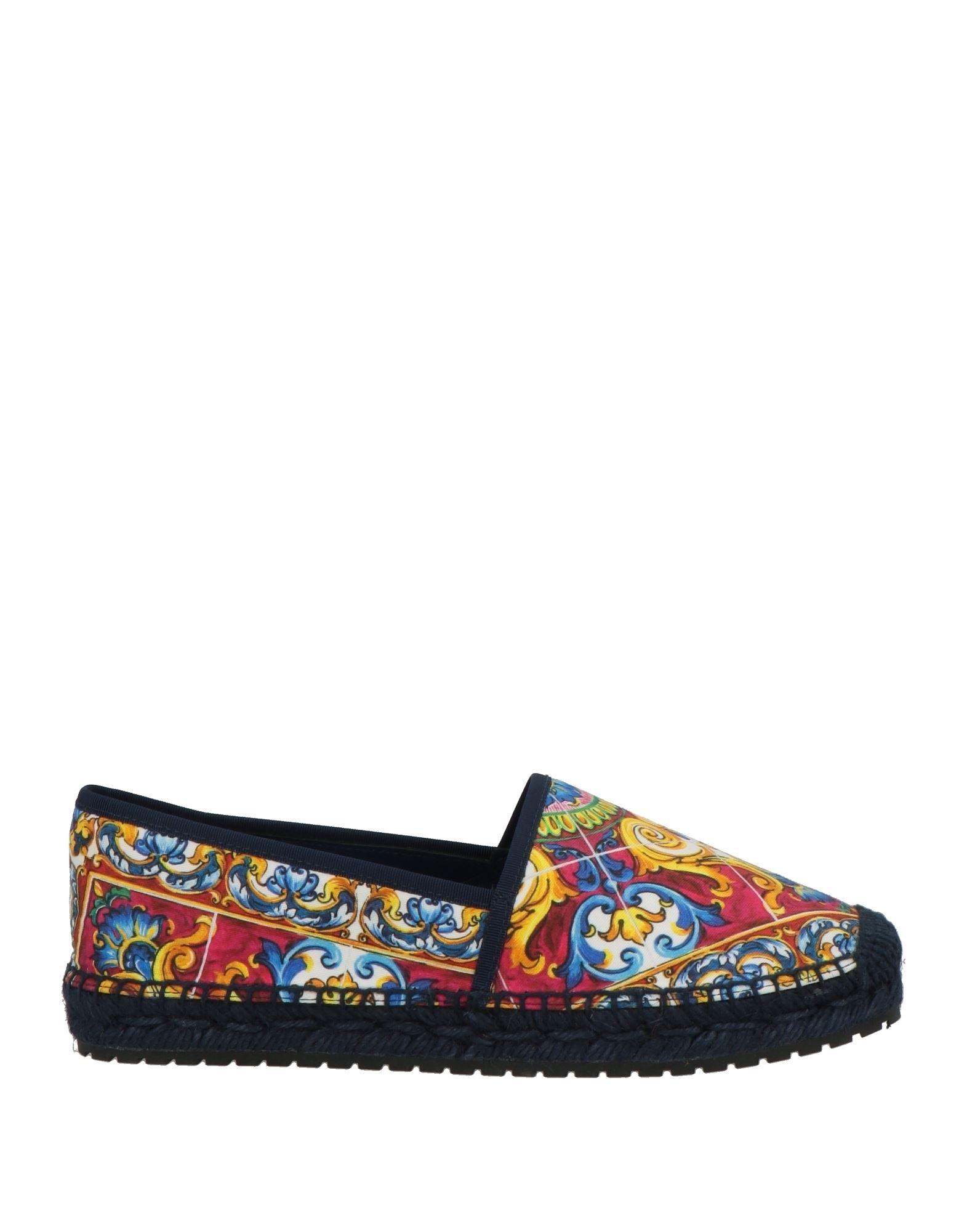 サンダル・ミュール Dolce & Gabbana Embroidery espadrilles (CE0148AV804 I03TN) Printed brocade fabric espadrilles in Multicolor for Women