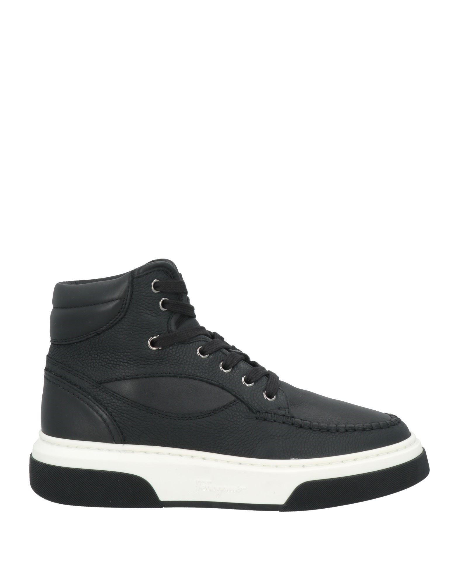 【FERRAGAMO】 Cassio Leather High Top Sneakers Salvatore Ferragamo Sneakers Men Leather Black | B-Exit – B