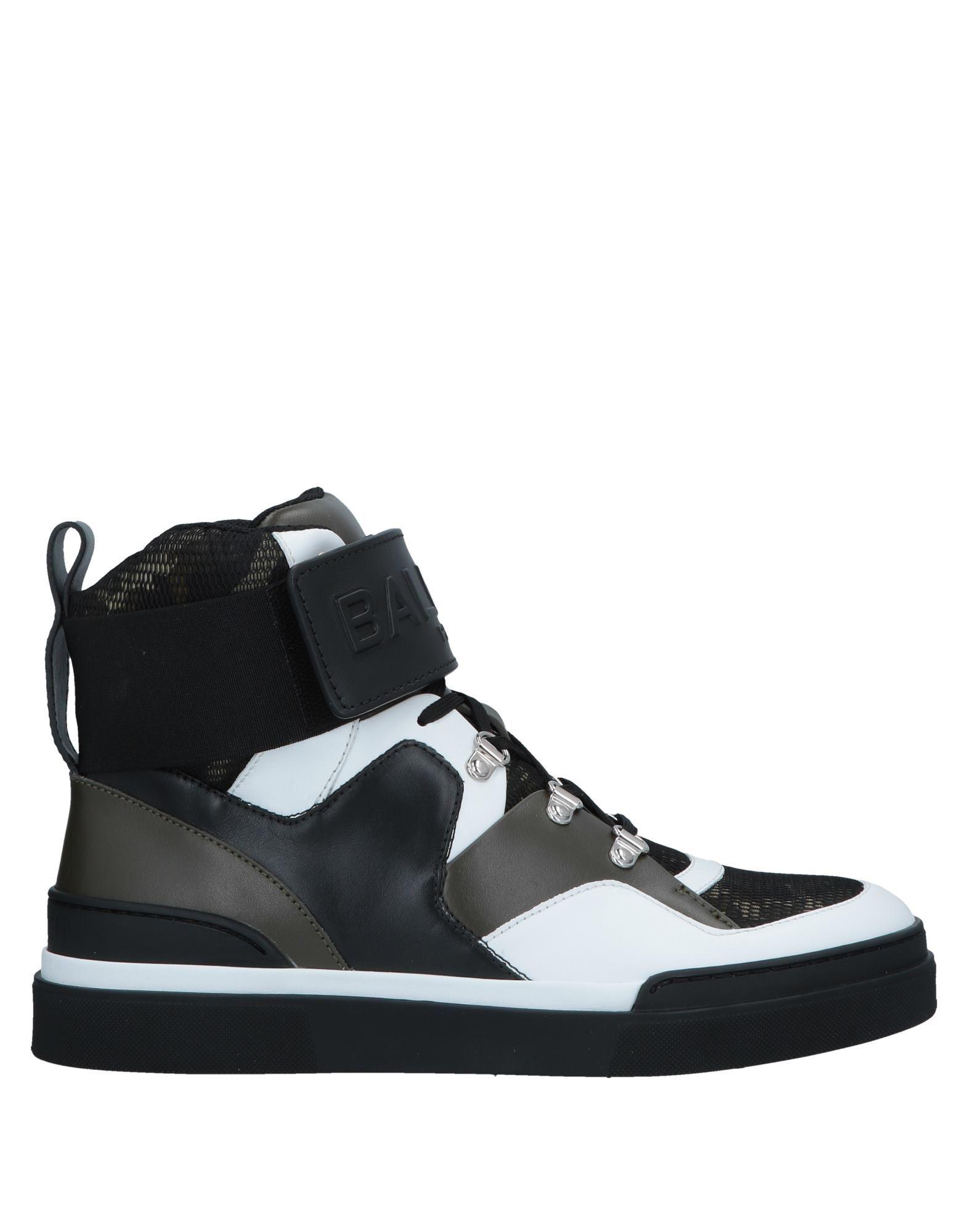 Balmain Leather High-tops & Sneakers in White for Men - Lyst