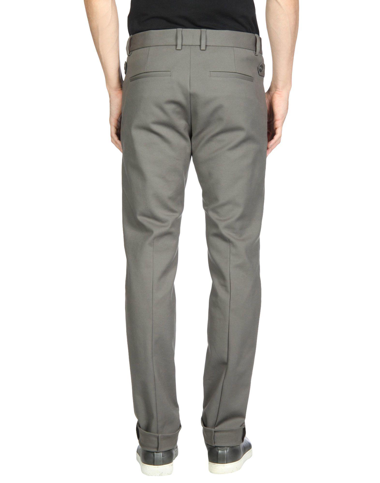 Emporio Armani Cotton Casual Pants in Lead (Gray) for Men - Lyst