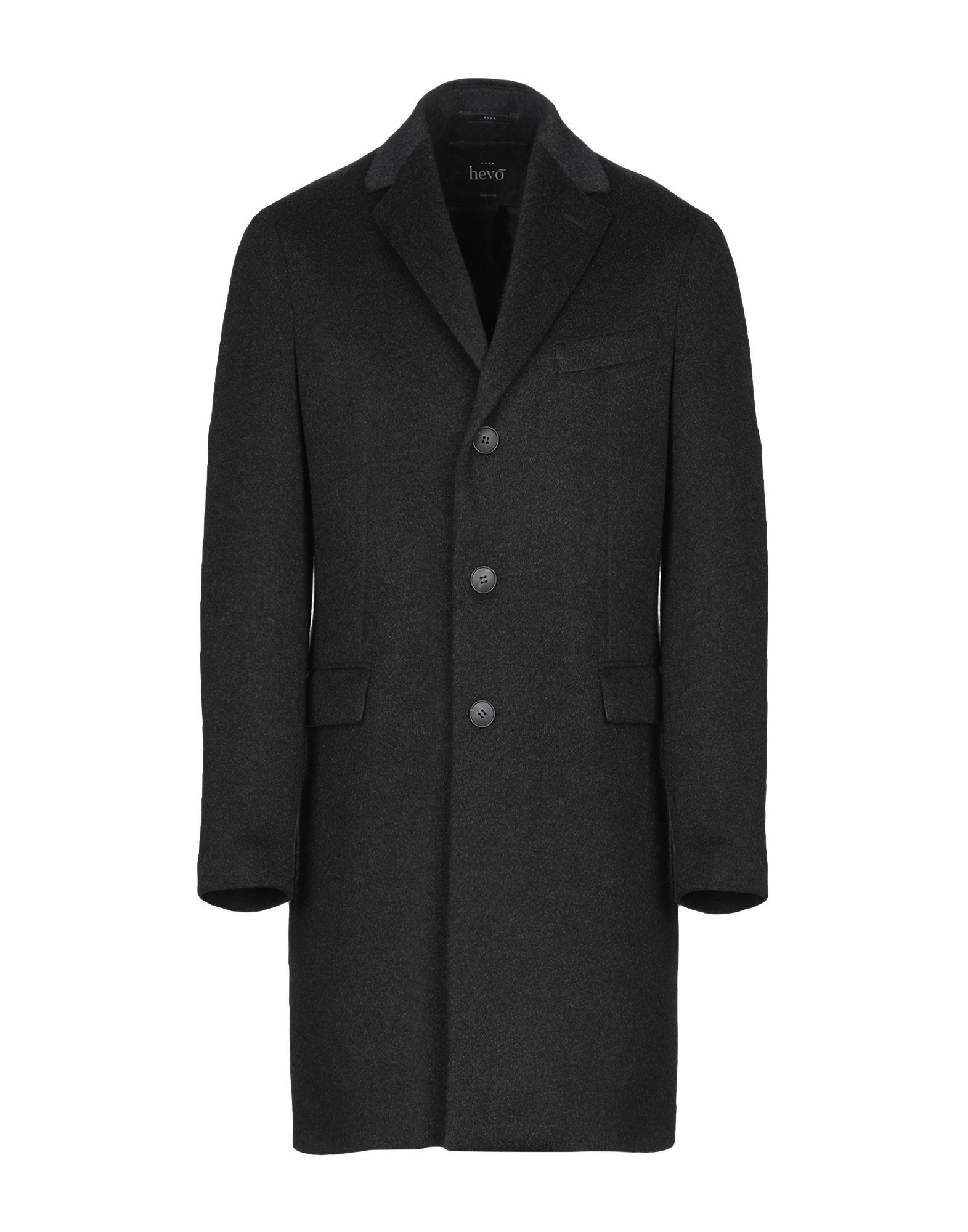 Hevò Cashmere Coat in Lead (Black) for Men - Lyst