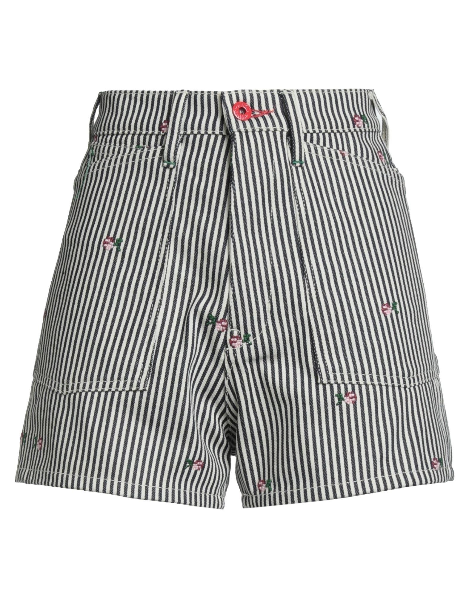 パンツ KENZO Women Shorts  Burmudas FE52PA0809S4 77 BLUE kenzo-Slate-blue-Denim-Shorts-