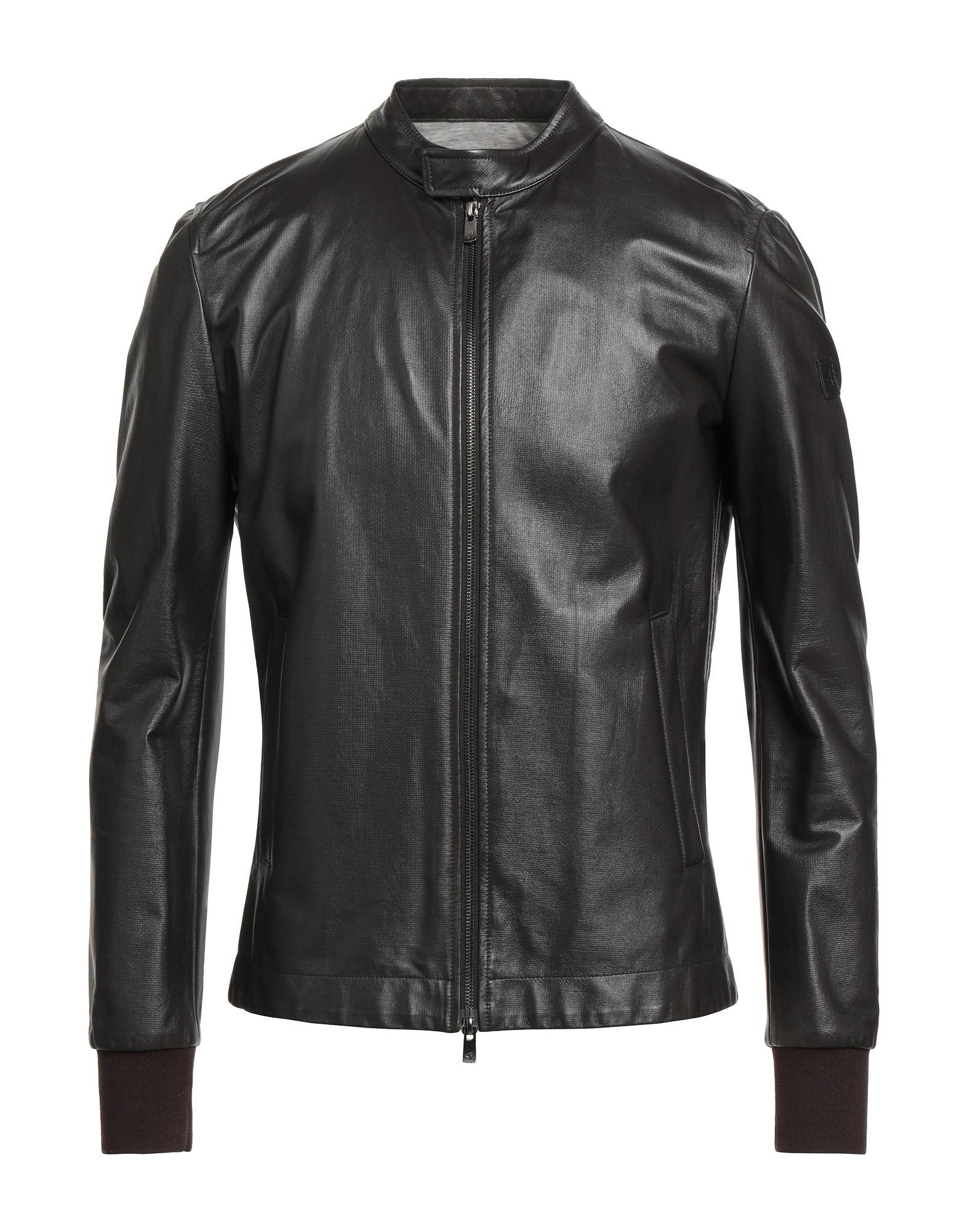 Montecore Leather Jacket in Dark Brown (Brown) for Men | Lyst