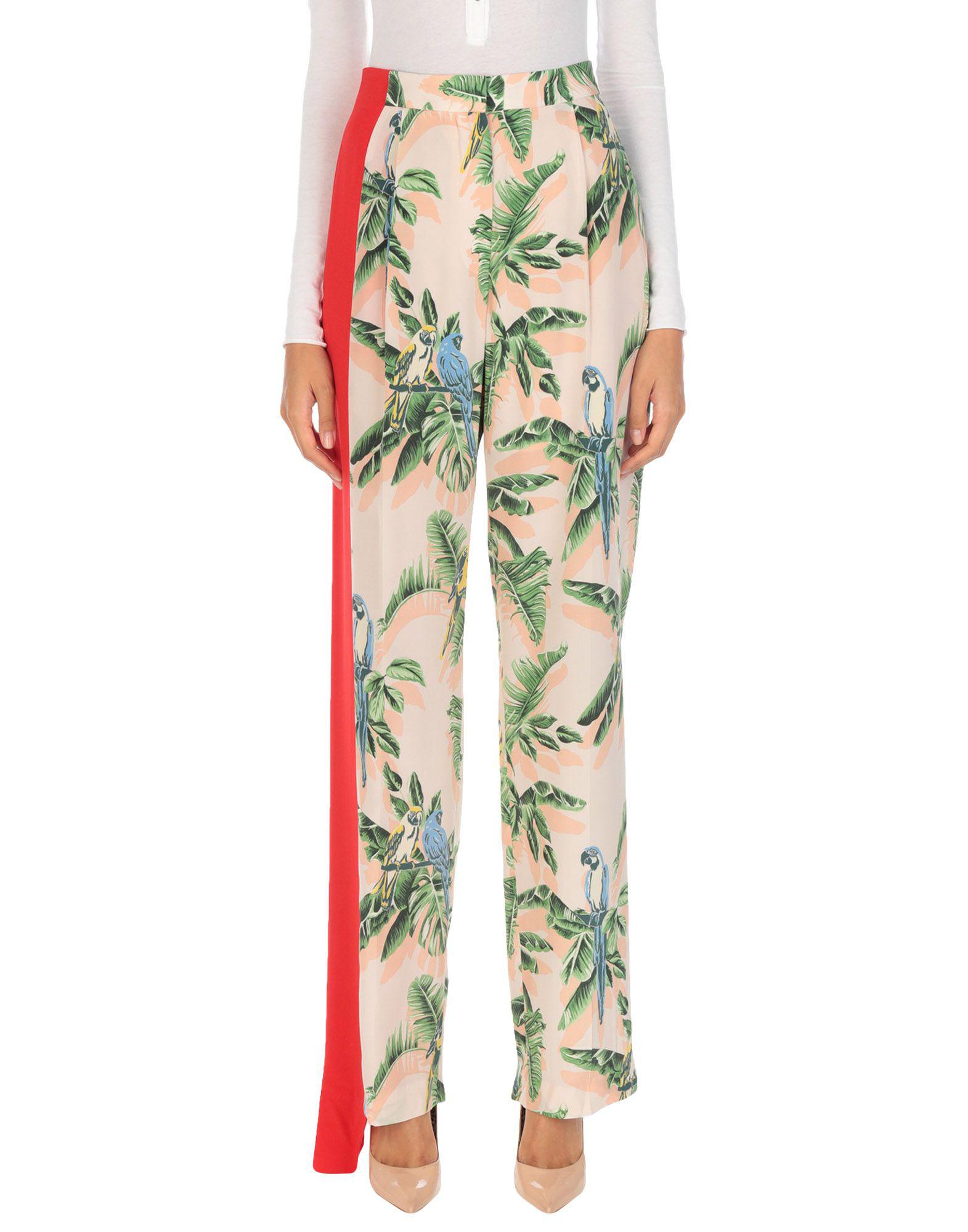 Stella McCartney Tropical Print Silk Trousers in Rose (Pink) - Save 82% ...