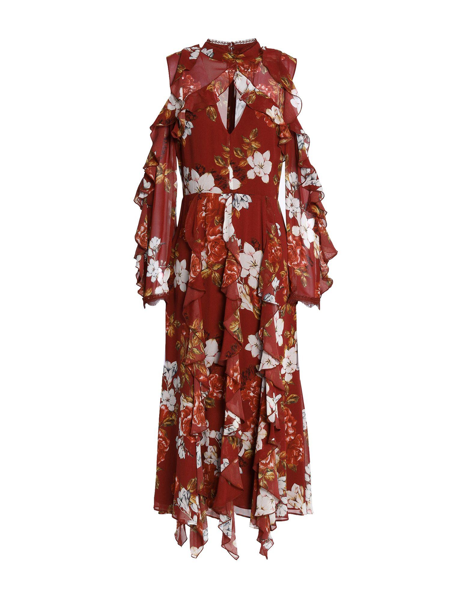 Nicholas Silk 3/4 Length Dress in Claret (Red) - Lyst