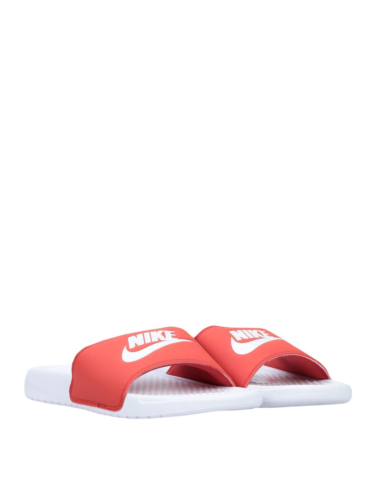Nike Benassi Slides in Red for Men 