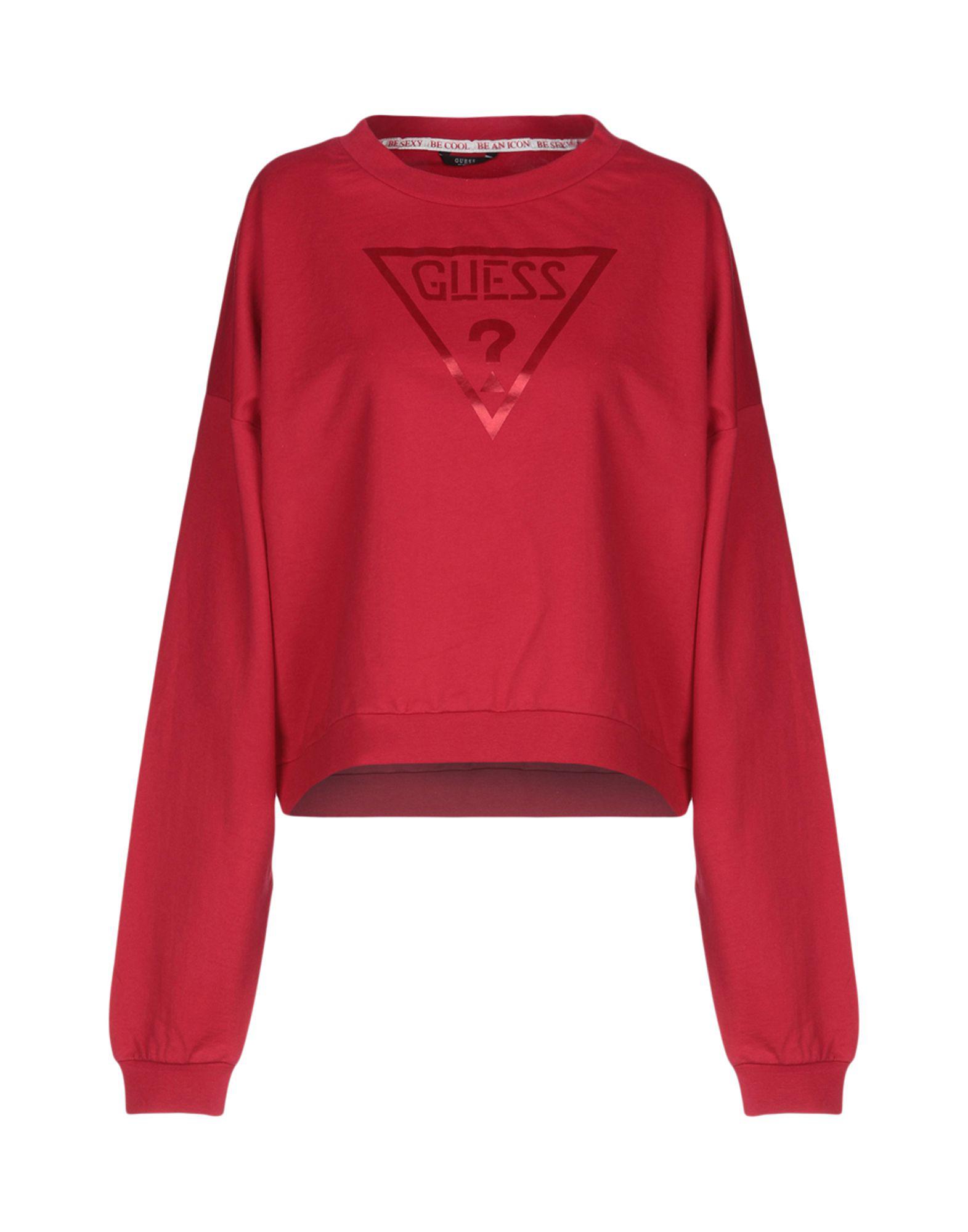 guess red sweatshirt