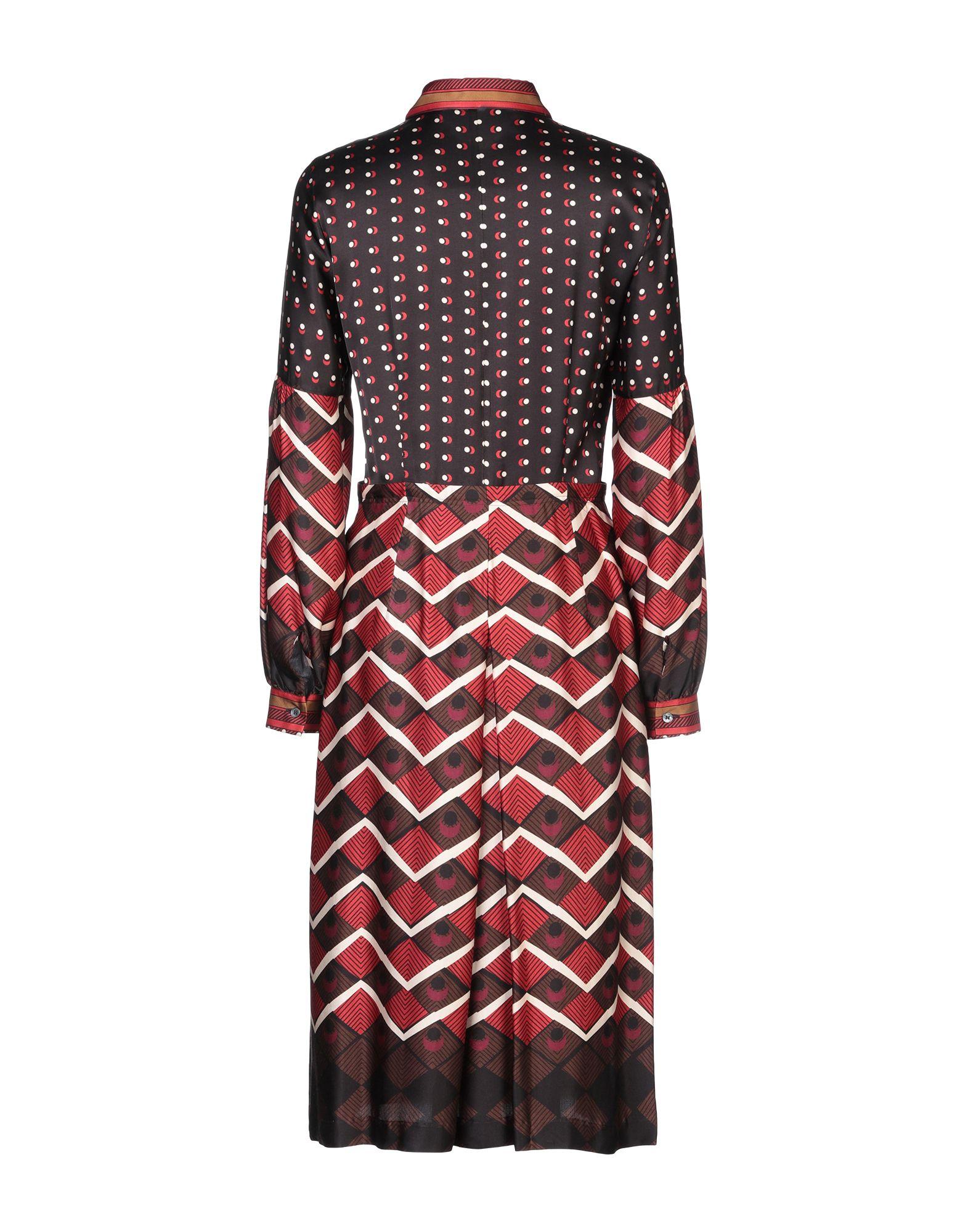 Caliban Satin Kneelength Dress in Black Lyst