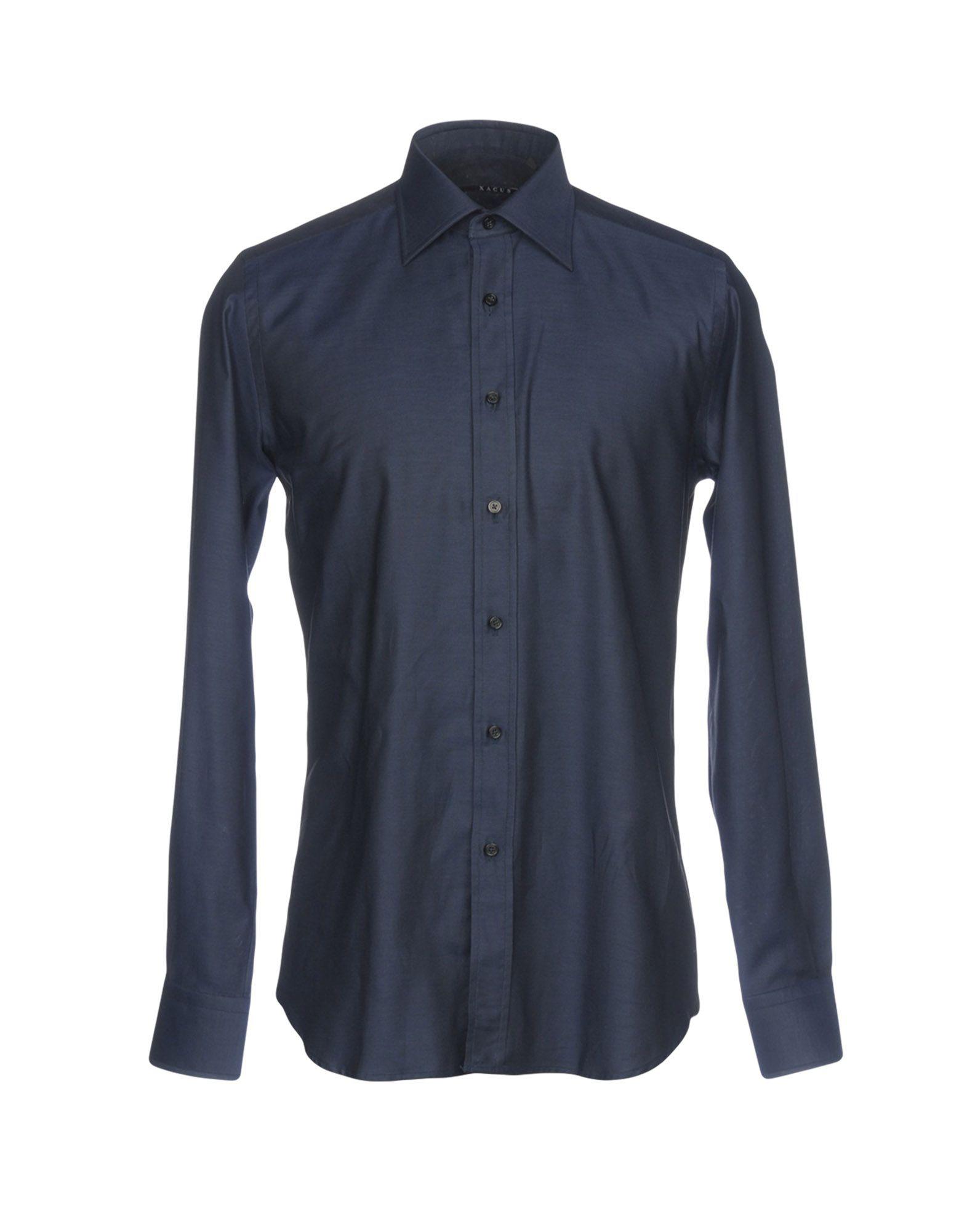 Xacus Cotton Shirt in Slate Blue (Blue) for Men - Lyst