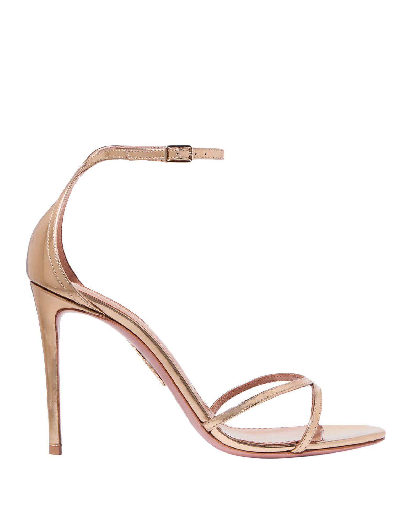 Aquazzura Purist 105mm Sandals in Metallic | Lyst