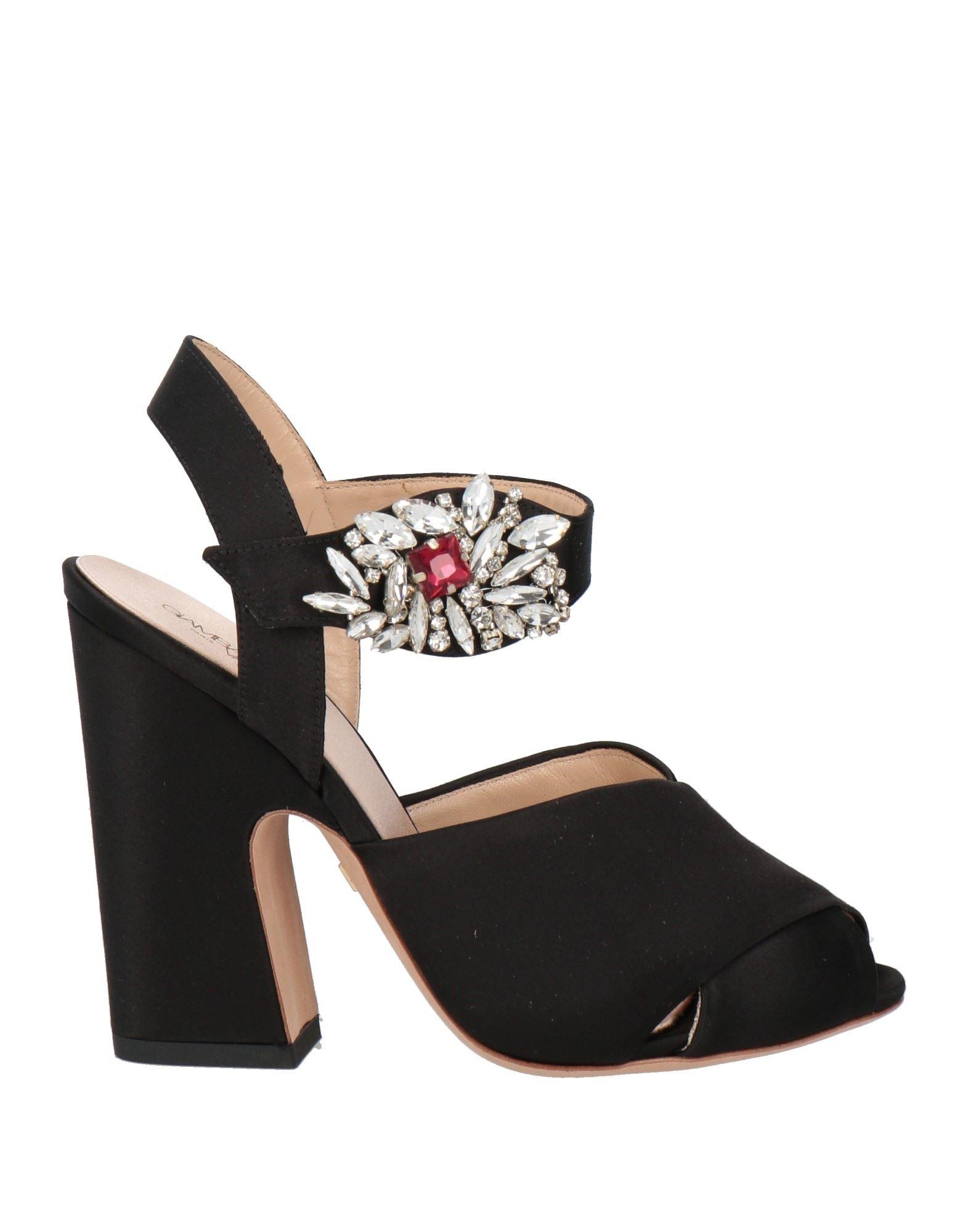 GIAMBATTISTA VALLIビジュー装飾 シューズ 黒 GIAMBATTISTA VALLIビジュー装飾 シューズ 黒