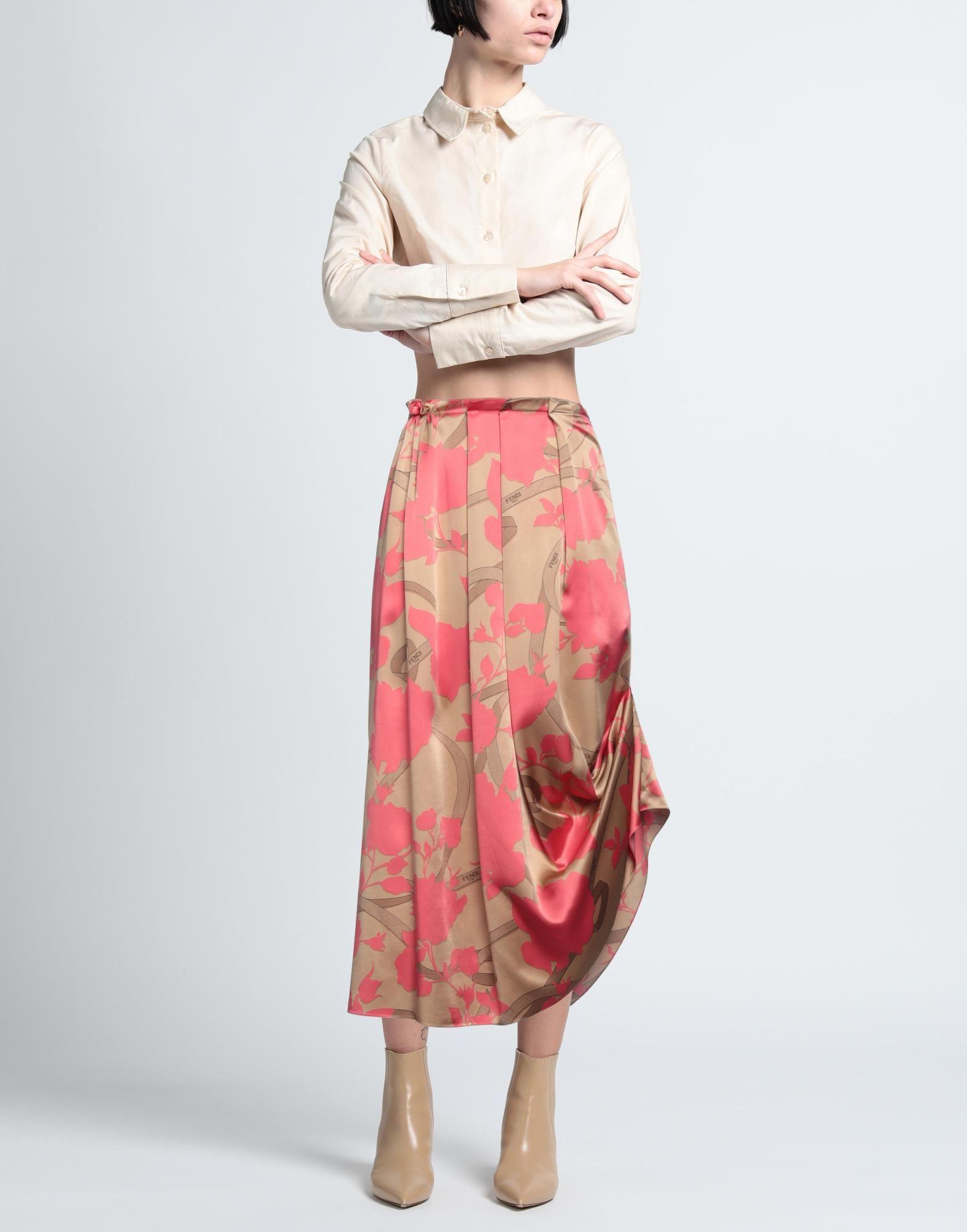 Fendi Midi Skirt in Pink Lyst UK
