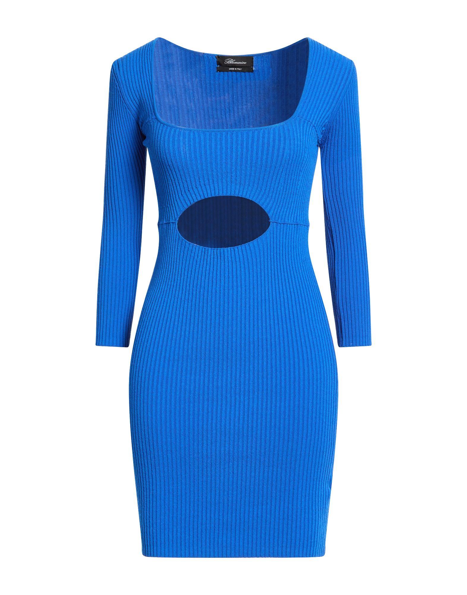 blumarine blue dress Blumarine Italy. By Anna Molinari. Midnite Blue Silk Mini Dress
