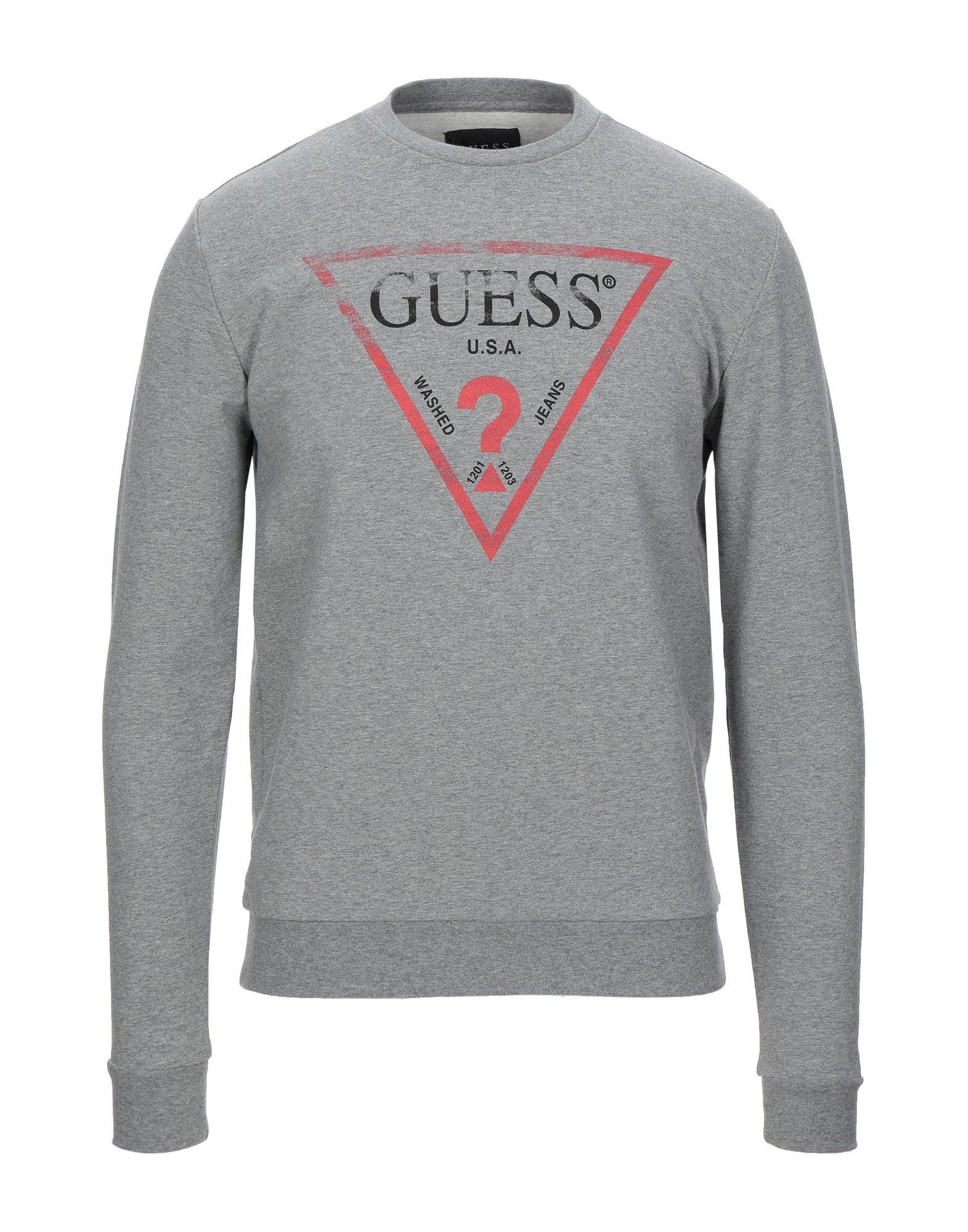 Guess Cotton Sweatshirt in Light Grey (Gray) for Men - Lyst