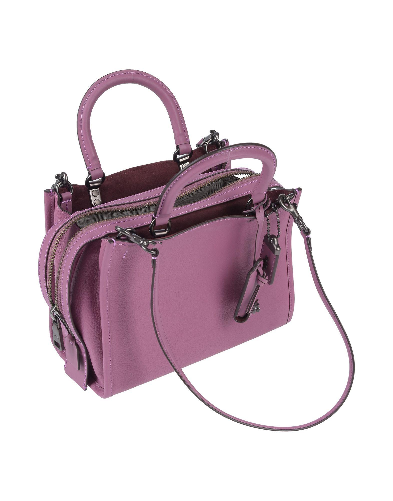 COACH Leather Handbag in Mauve (Purple) | Lyst