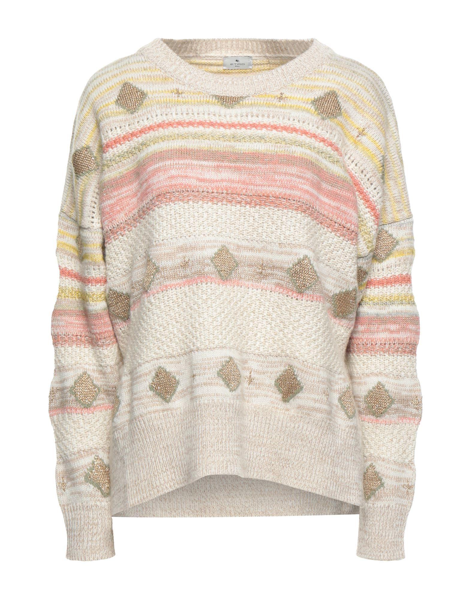 Natural Etro Wool And Cashmere-blend Sweater in White Womens Jumpers and knitwear Etro Jumpers and knitwear 