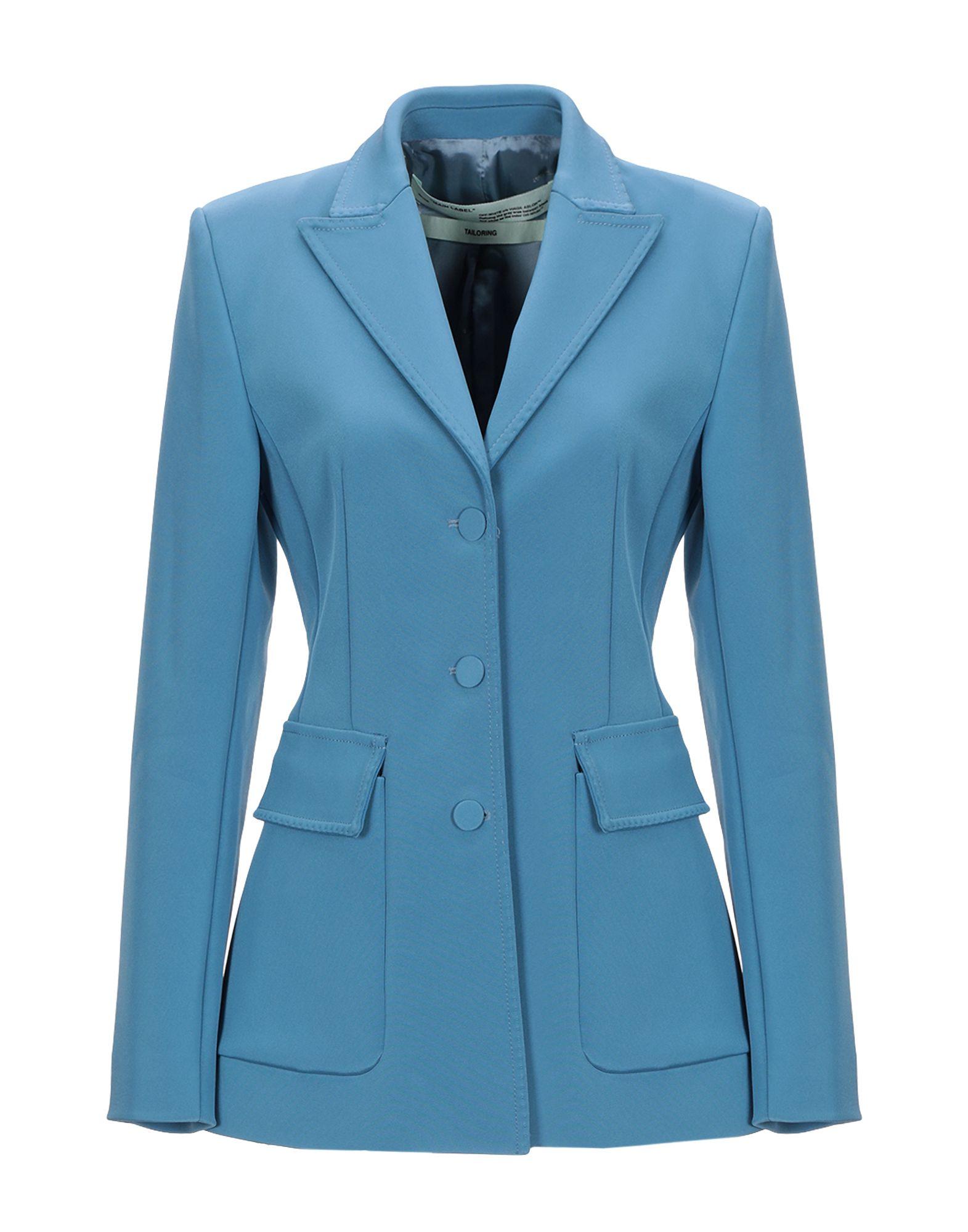 off white blue blazer