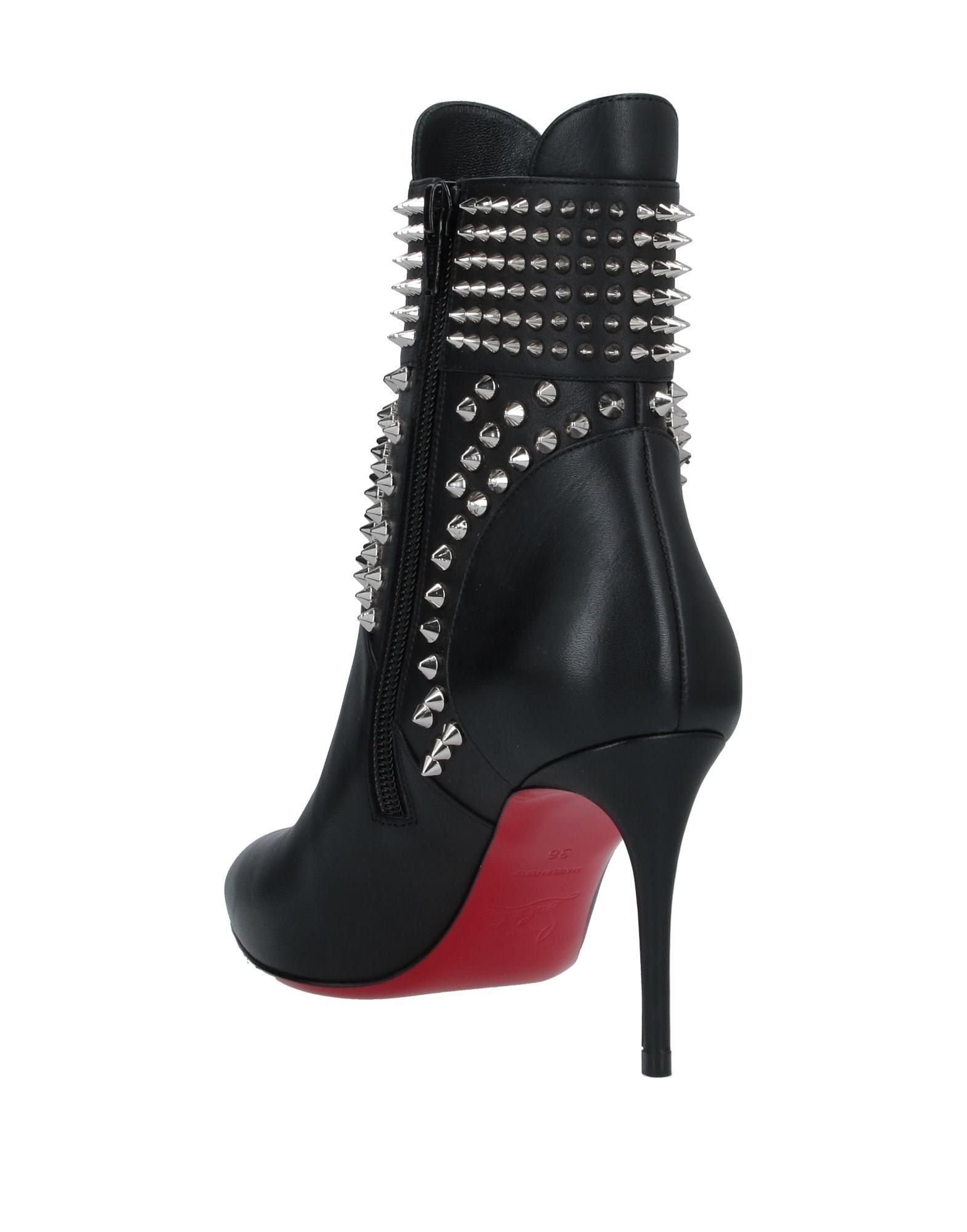 Authentic NEW Christian Louboutin Black Calf Leather Hongroise 85 Studded  Boots Size 37