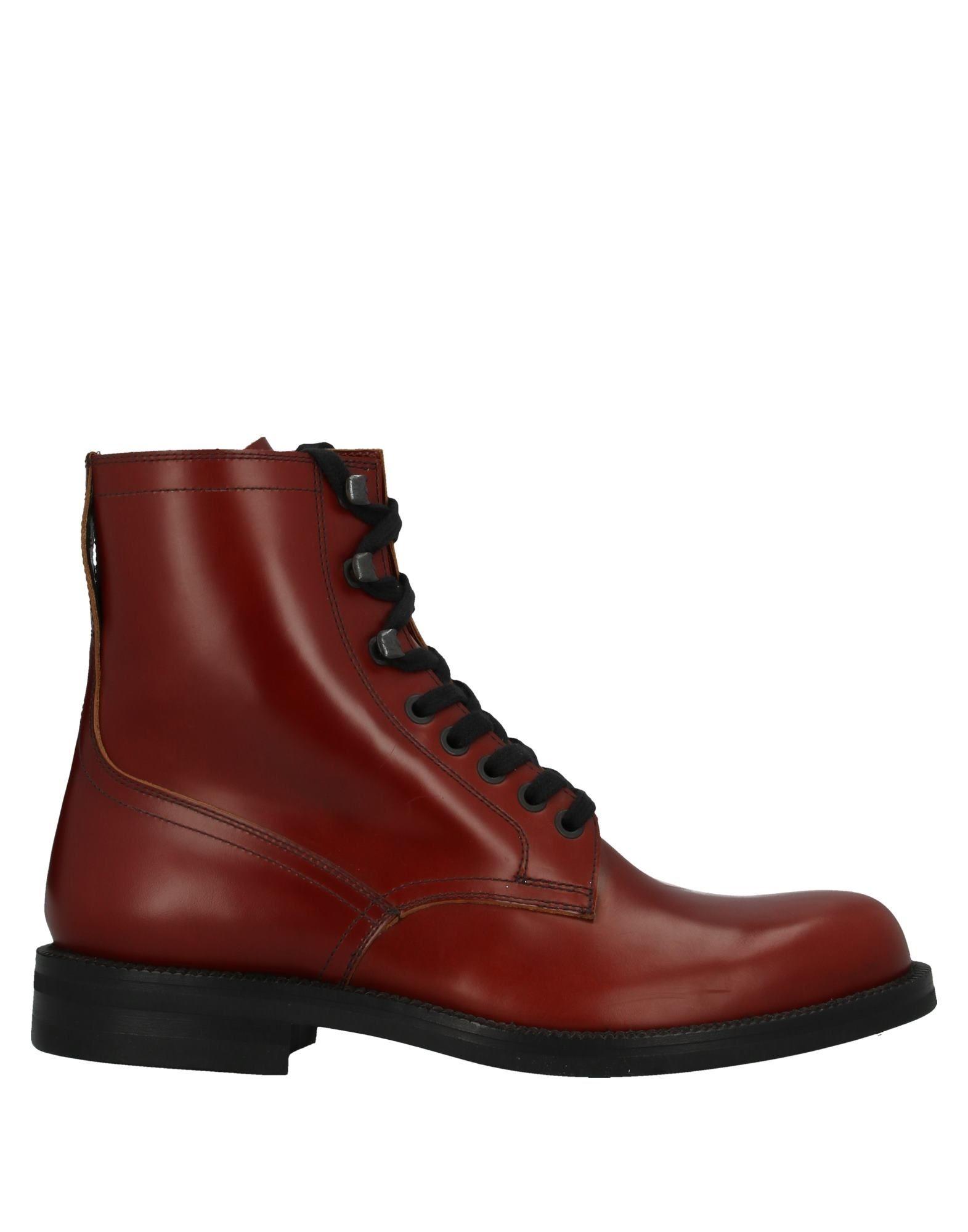 Dries Van Noten Leather Ankle Boots in Brick Red (Red) for Men - Lyst
