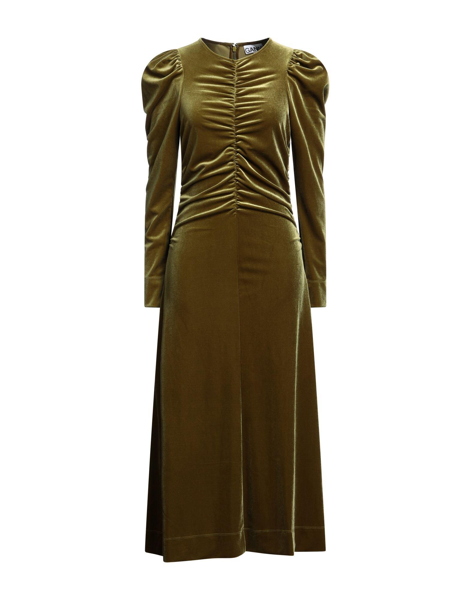 Ganni Maxi Dress in Green Lyst UK