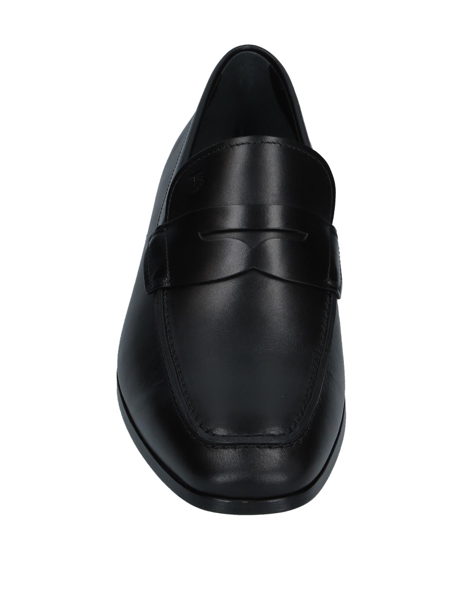 Tod's Leather Loafer in Black for Men Lyst