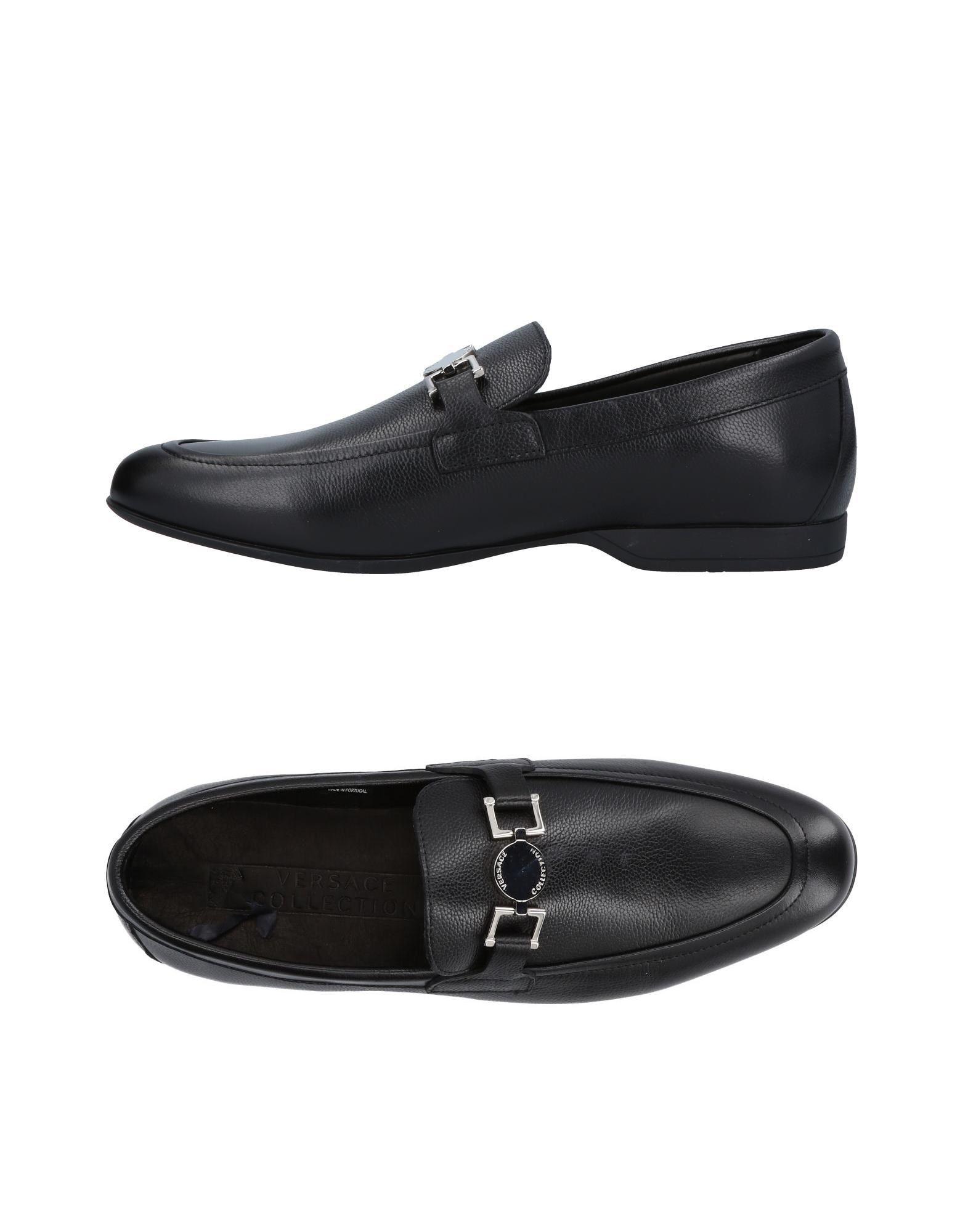 Versace Leather Loafer in Black for Men Lyst