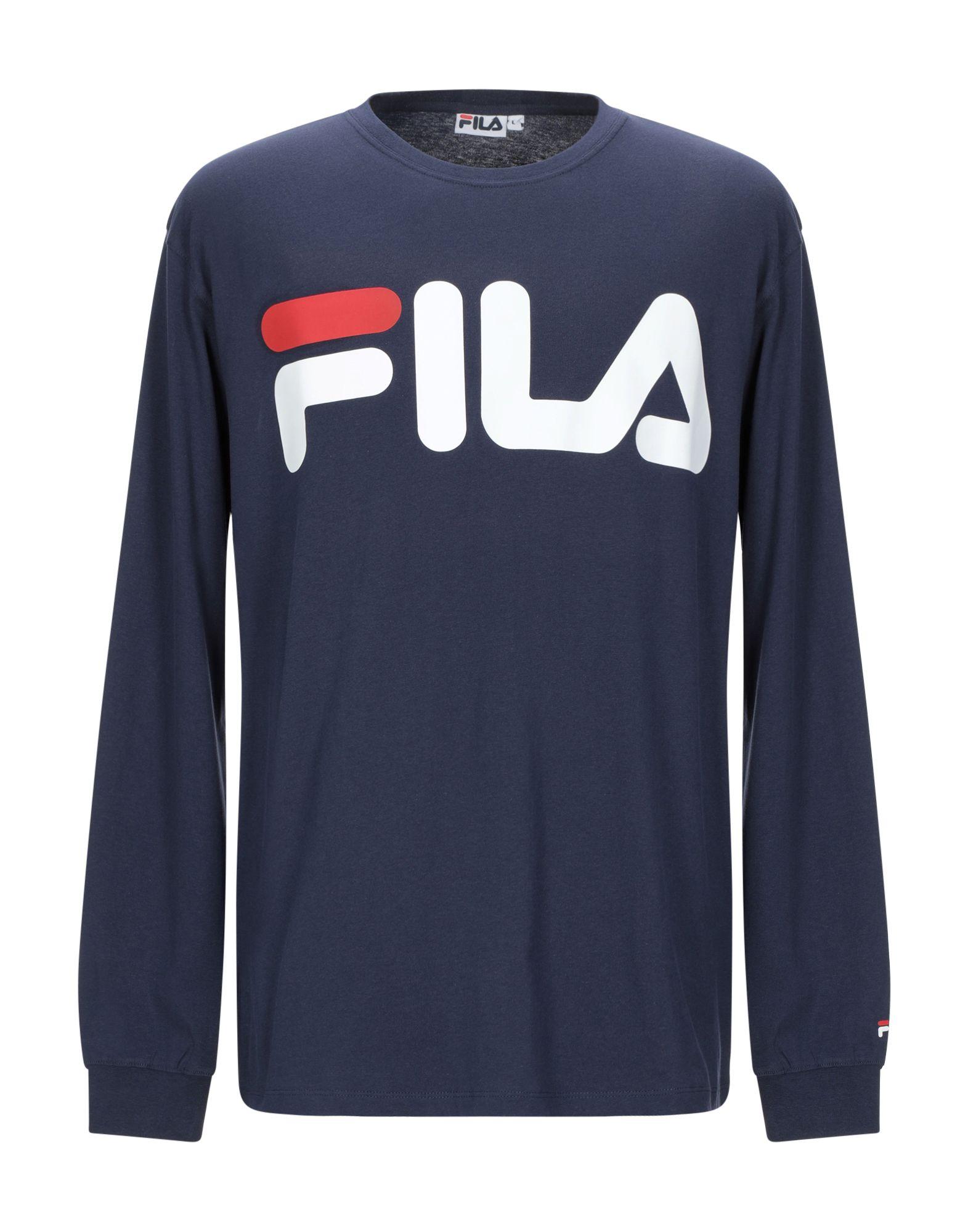 Fila Cotton T-shirt in Dark Blue (Blue) for Men - Lyst