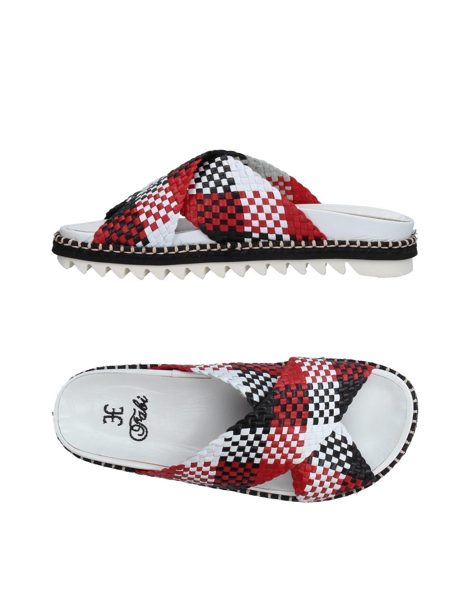 red designer flat sandals