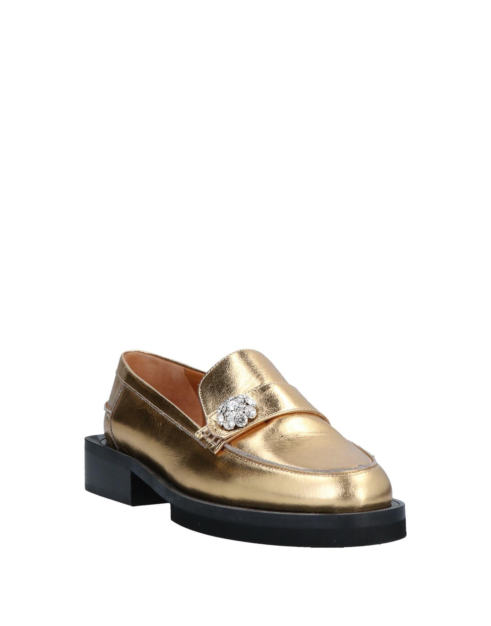 Ganni gold loafers Clearance