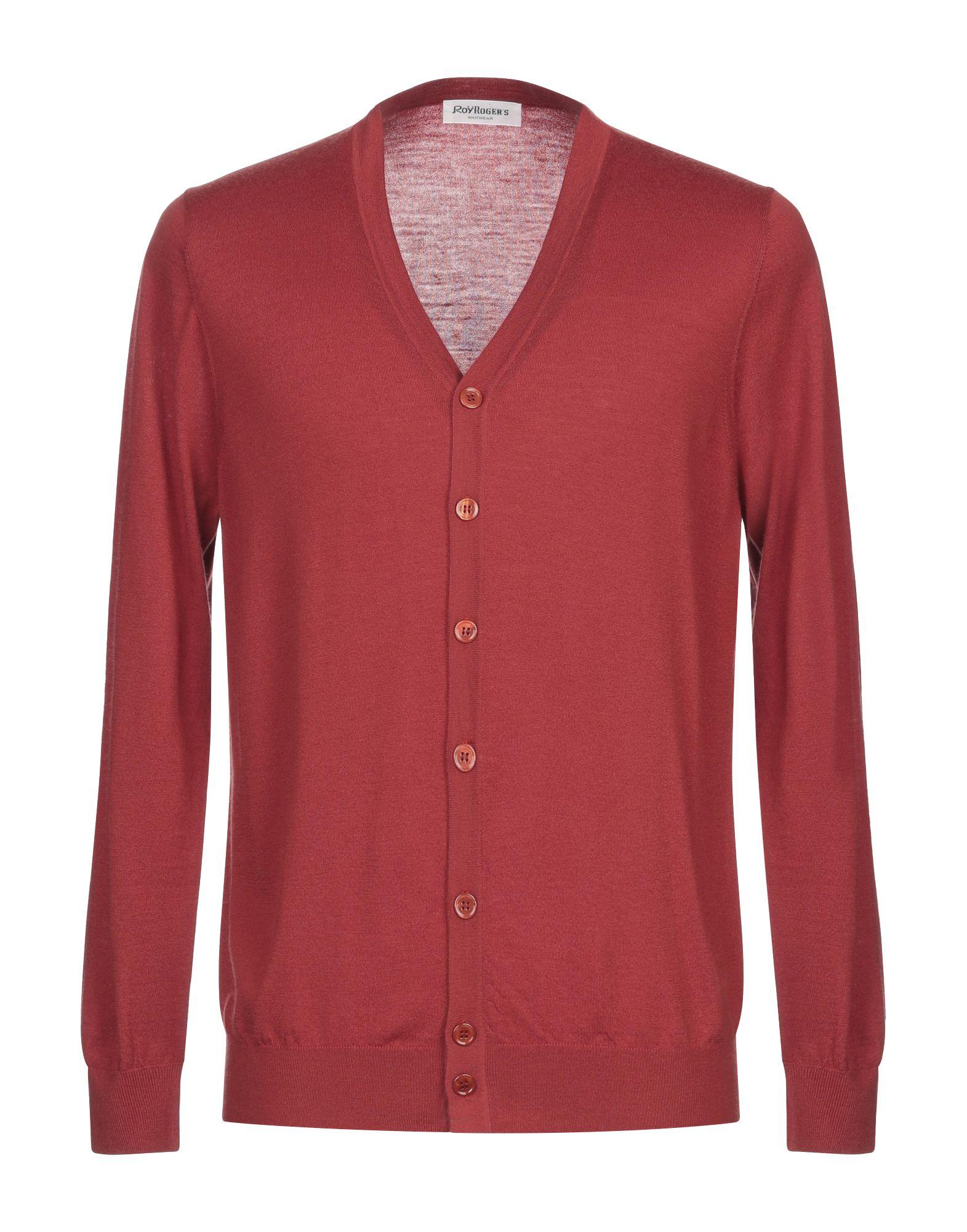 Roy Rogers Wool Cardigan in Brick Red (Red) for Men - Lyst