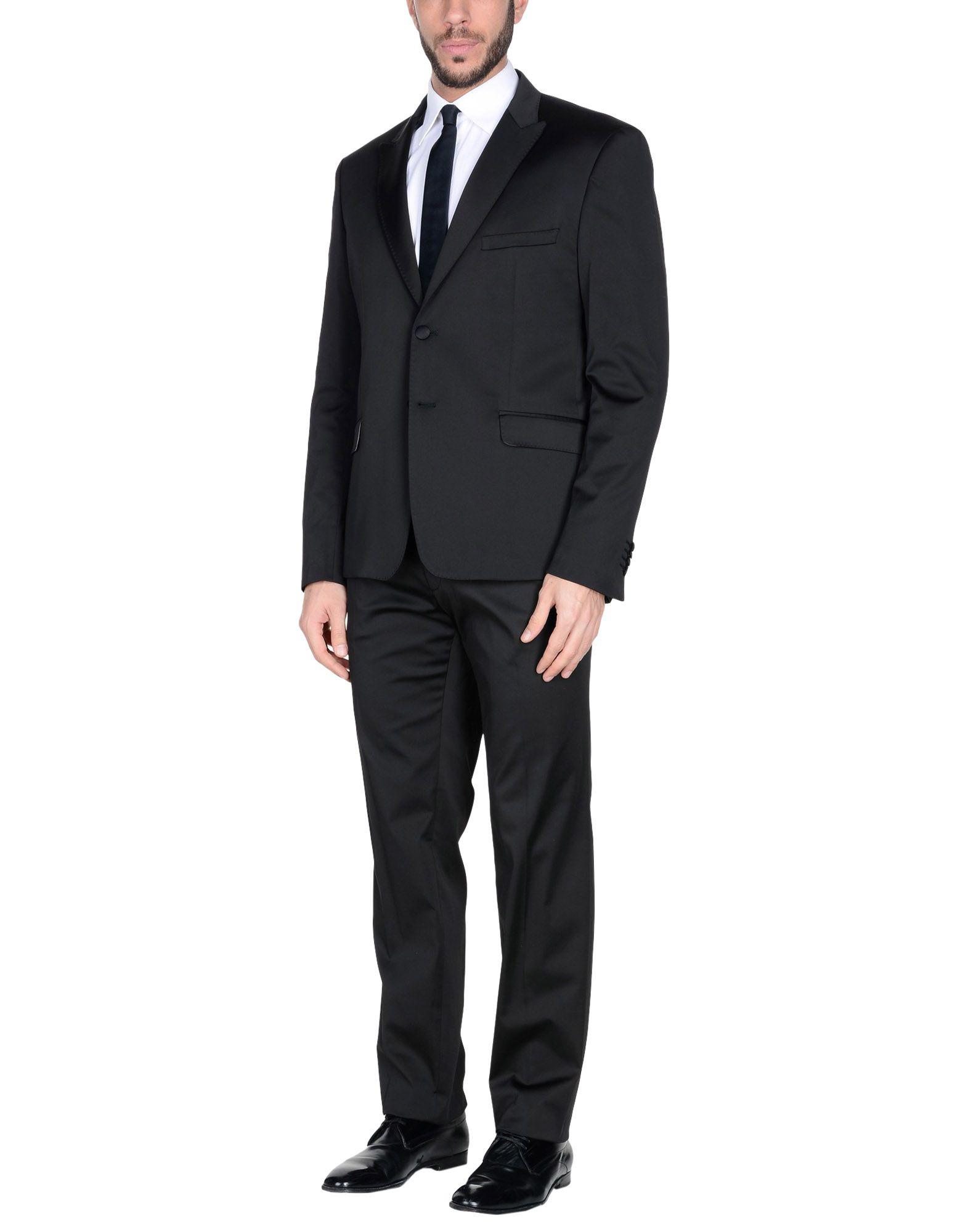 Roberto Pepe Satin Suit in Black for Men - Lyst