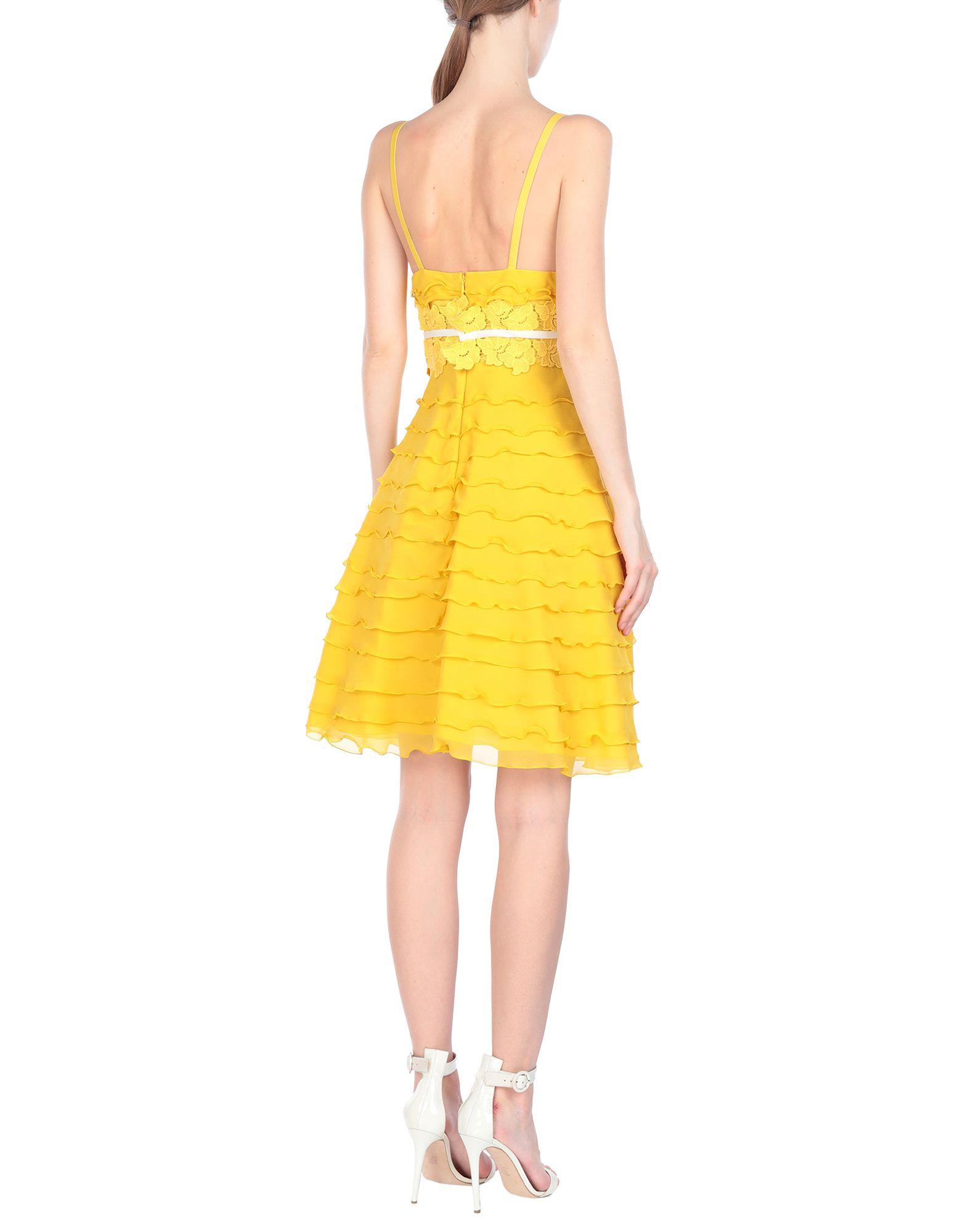 Giambattista Valli Short Dress in Yellow - Lyst