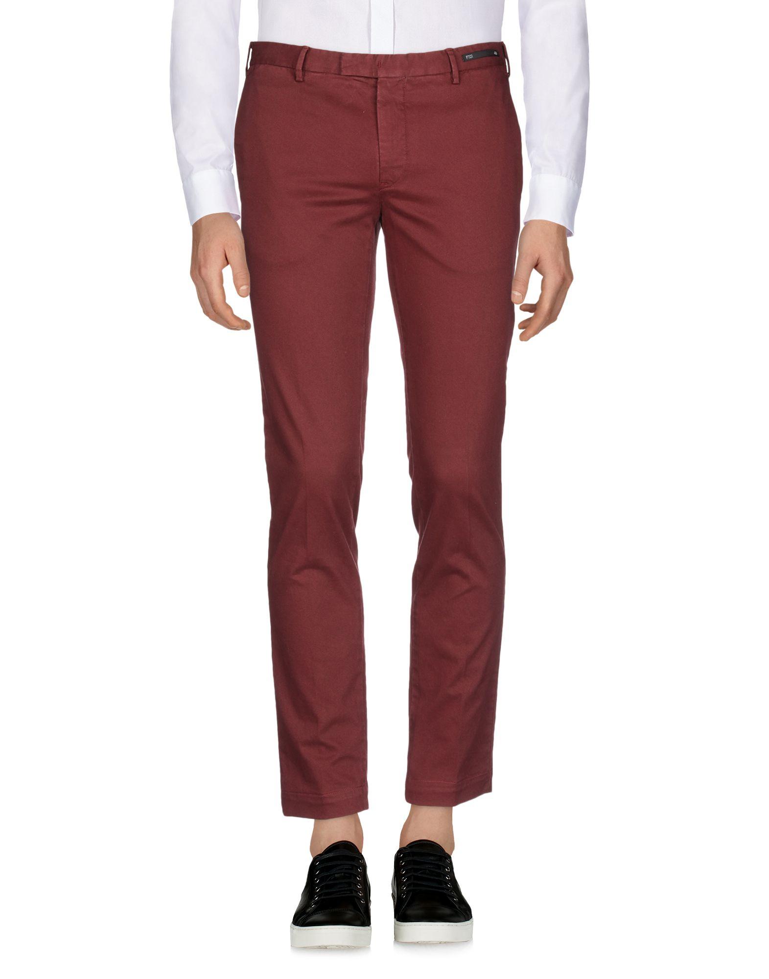 PT01 Cotton Casual Pants in Brick Red (Red) for Men - Lyst