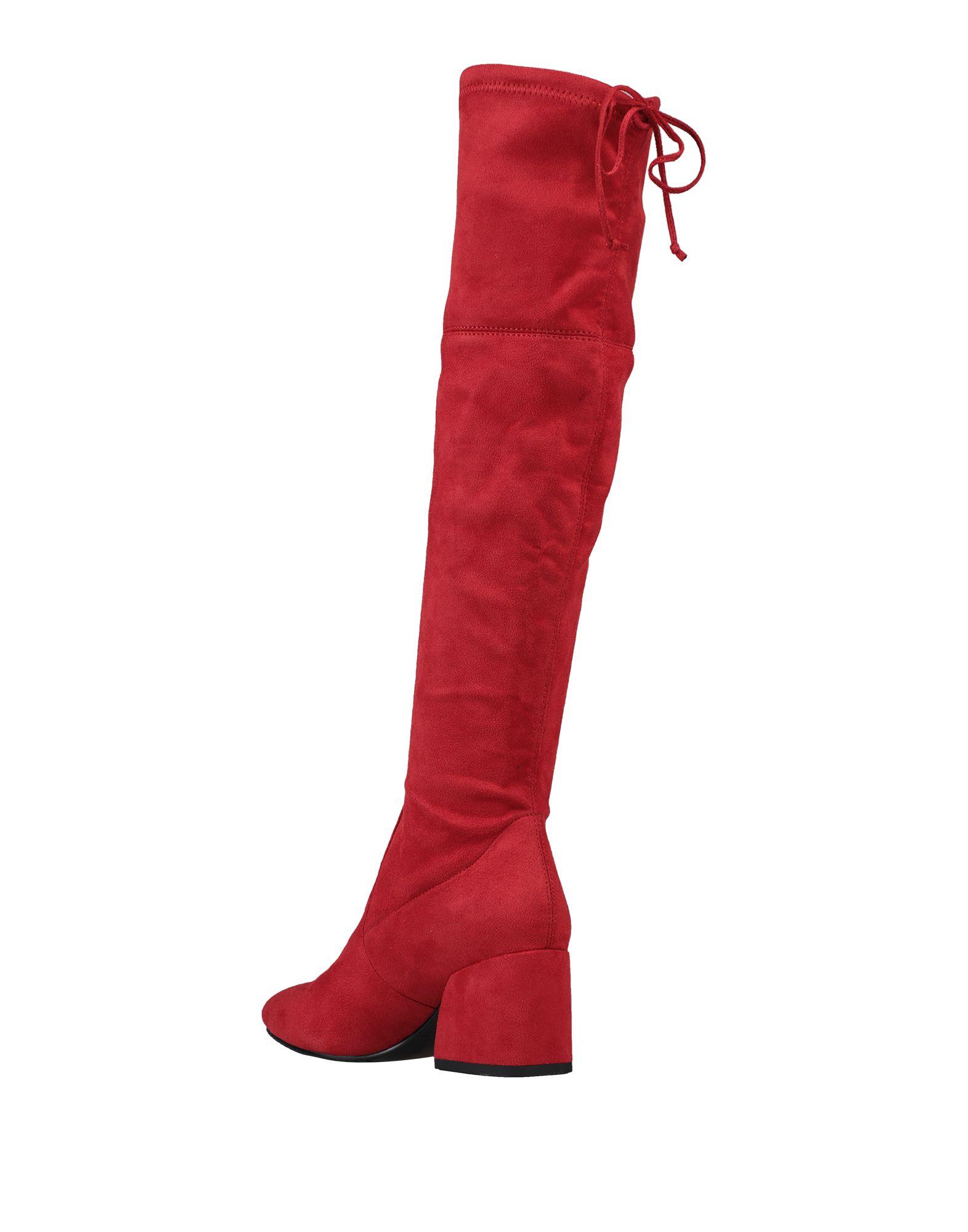 CafeNoir Synthetic Knee Boots in Red - Lyst