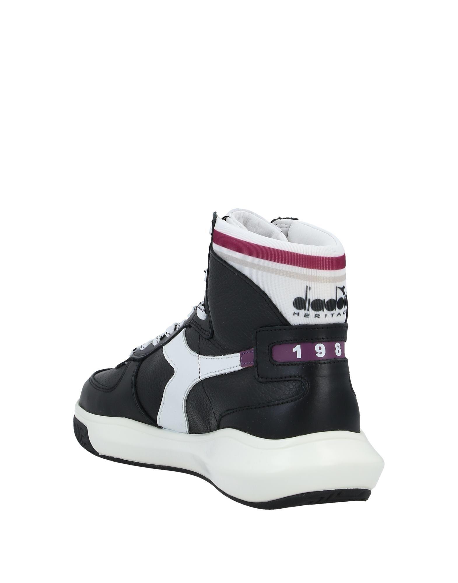 black diadora trainers
