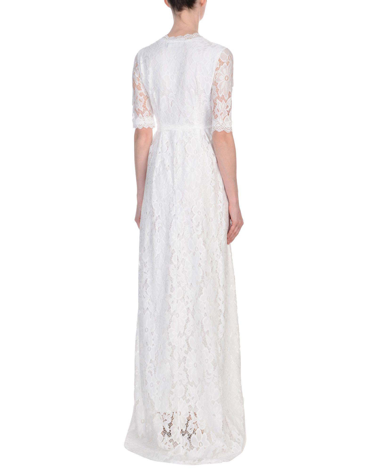 Vero Moda Lace Long Dress In White Lyst