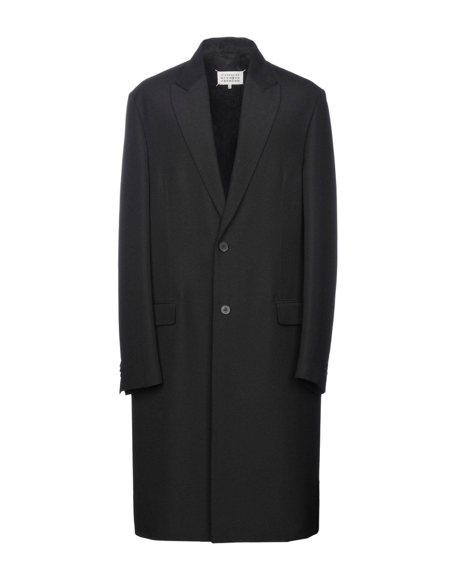 Maison Margiela Wool Coat in Black for Men - Lyst