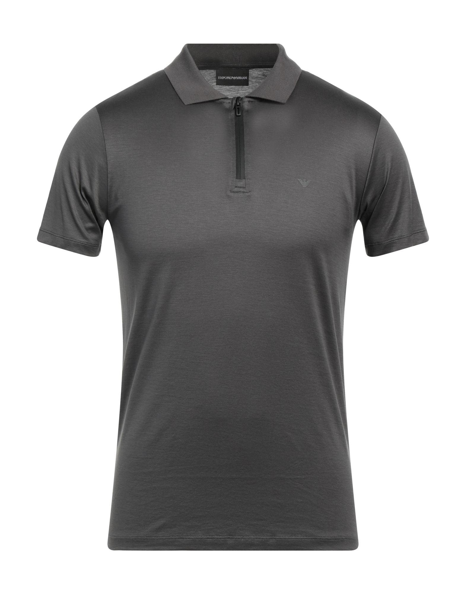 Grey armani hot sale polo shirt