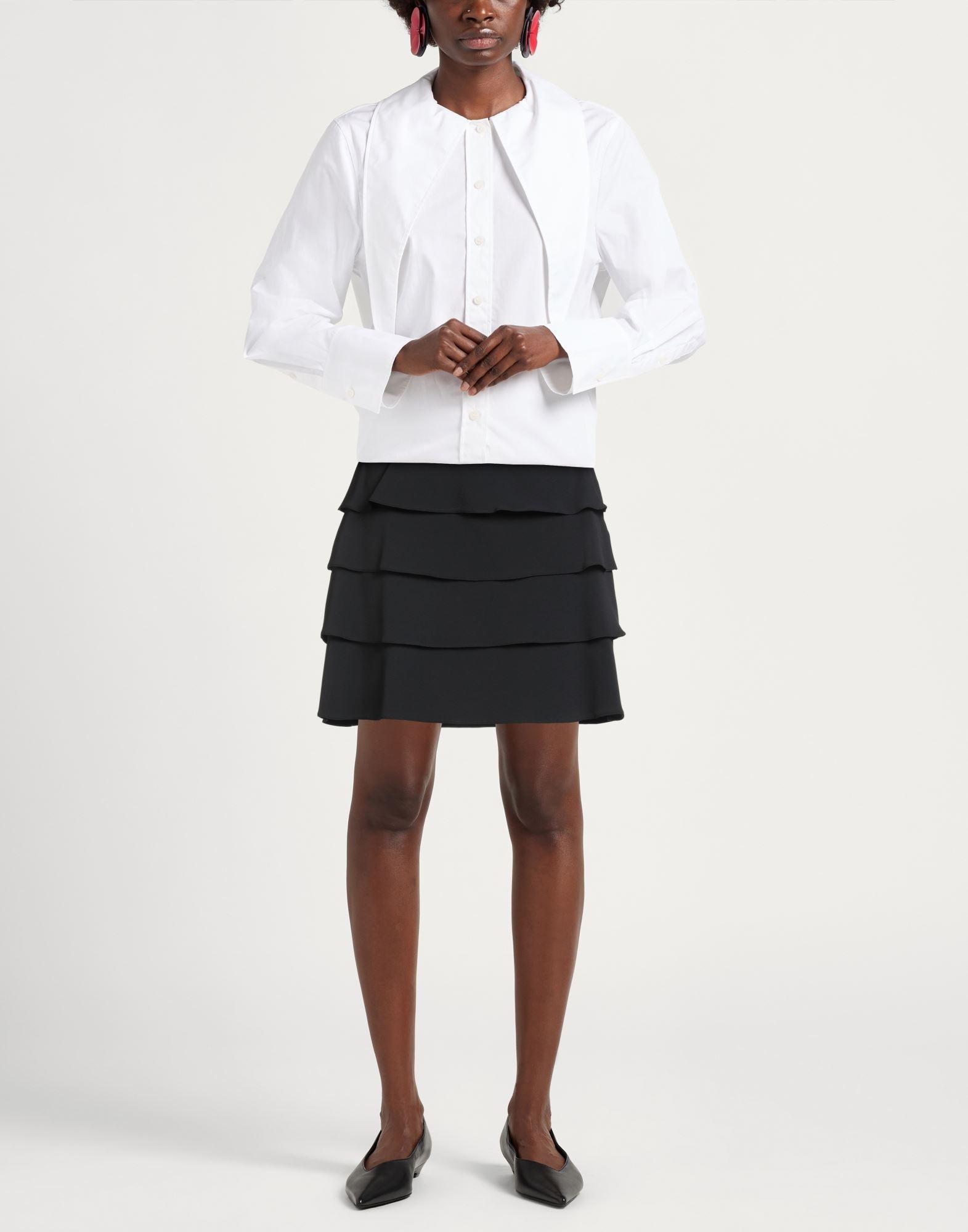 ミニスカート ELISABETTA FRANCHI MINI SKIRT Elisabetta Franchi Crêpe effect mini skirt - White