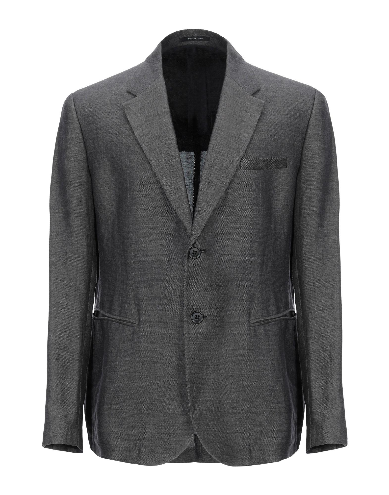 Emporio Armani Linen Suit Jacket in Steel Grey (Gray) for Men - Lyst