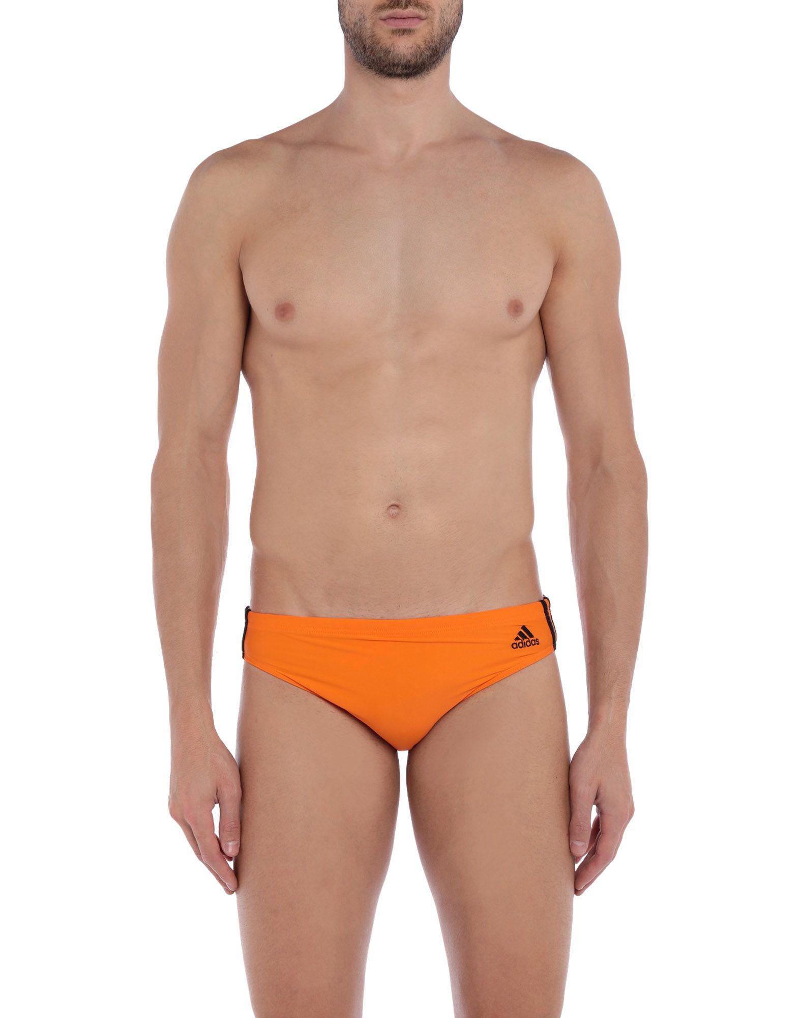 adidas Synthetic Swim Brief in Orange for Men - Lyst