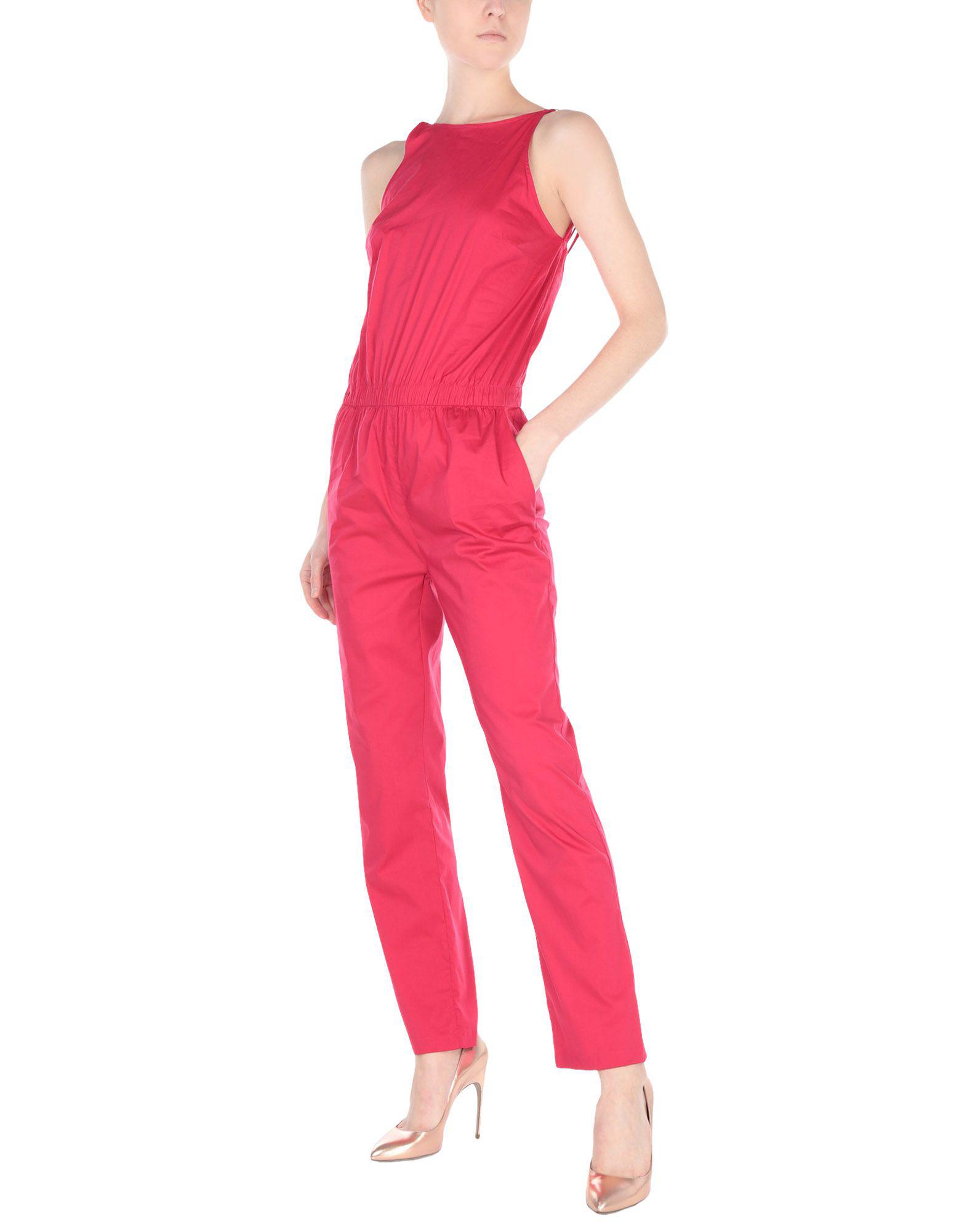 Patrizia Pepe Cotton Jumpsuit in Coral (Pink) - Lyst