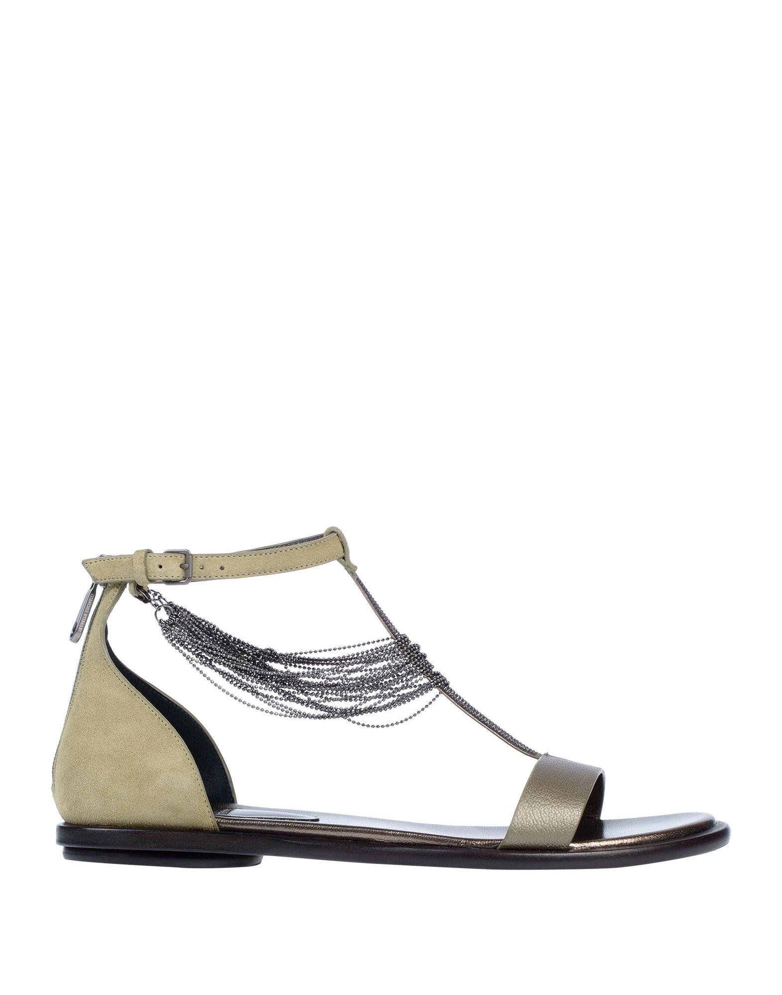 Brunello Cucinelli Leather Sandals in Sage Green (Green) - Save 12% - Lyst