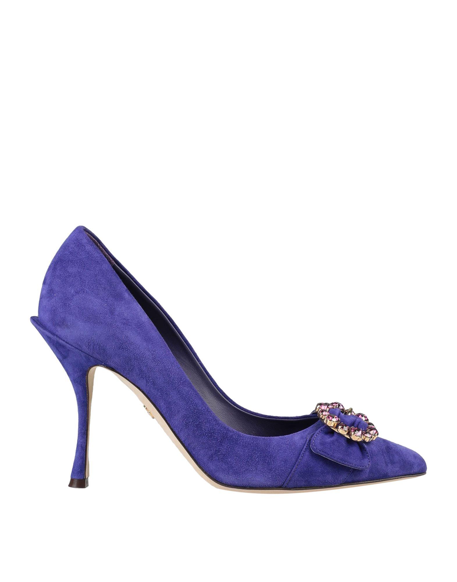 Dolce & Gabbana Suede Court in Dark Purple (Purple) - Lyst