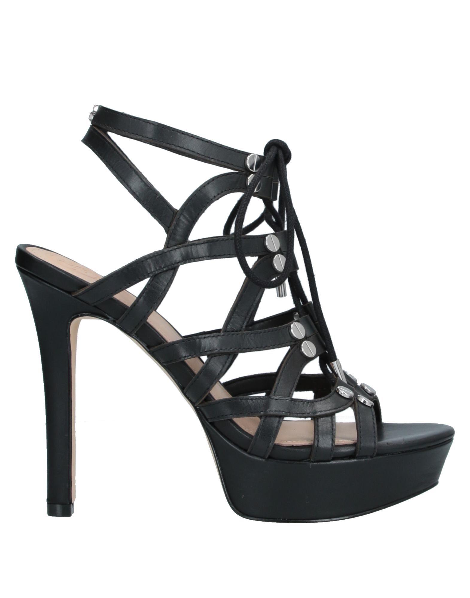 Guess Leather Sandals in Black - Lyst