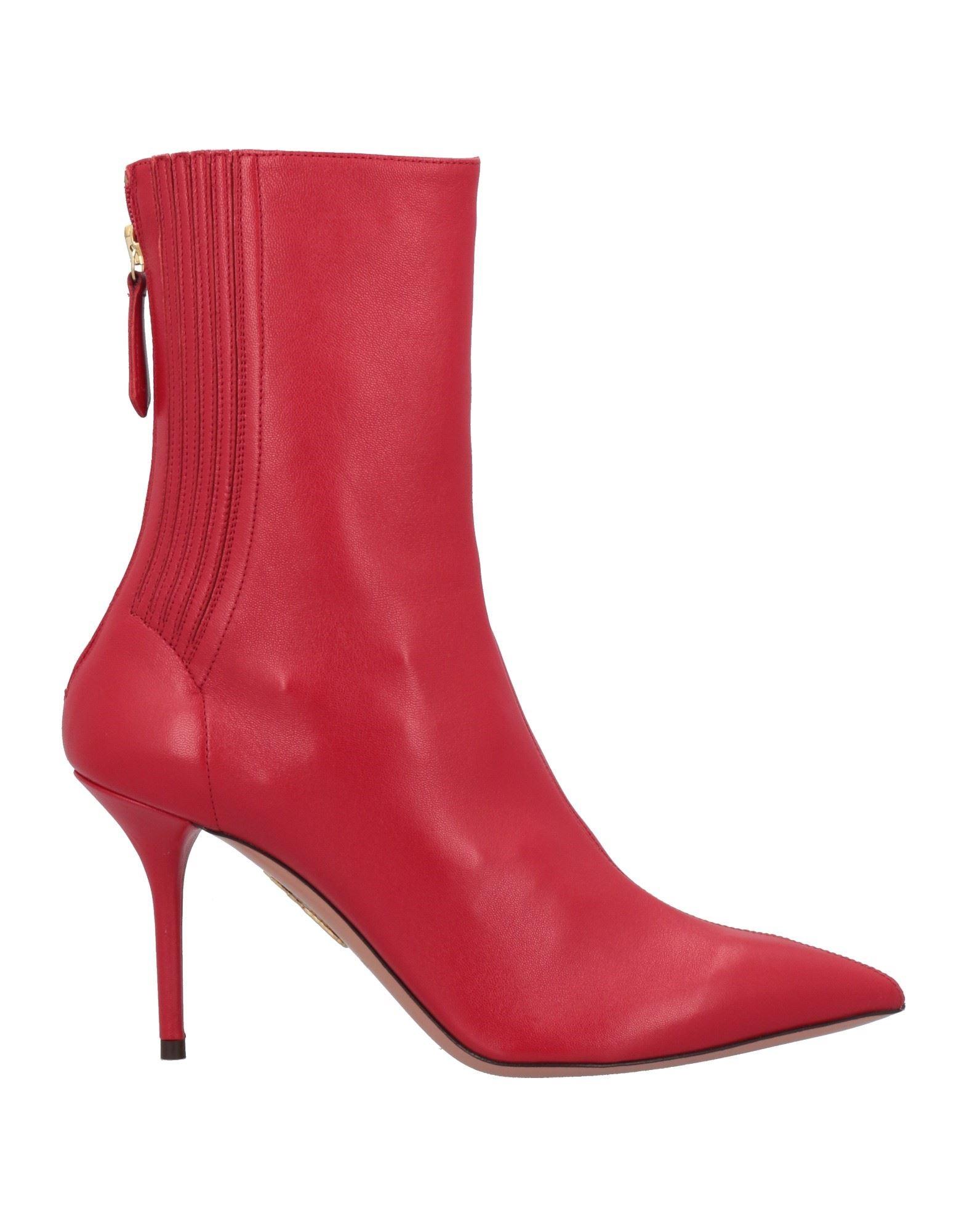 Aquazzura Ankle Boots in Red | Lyst