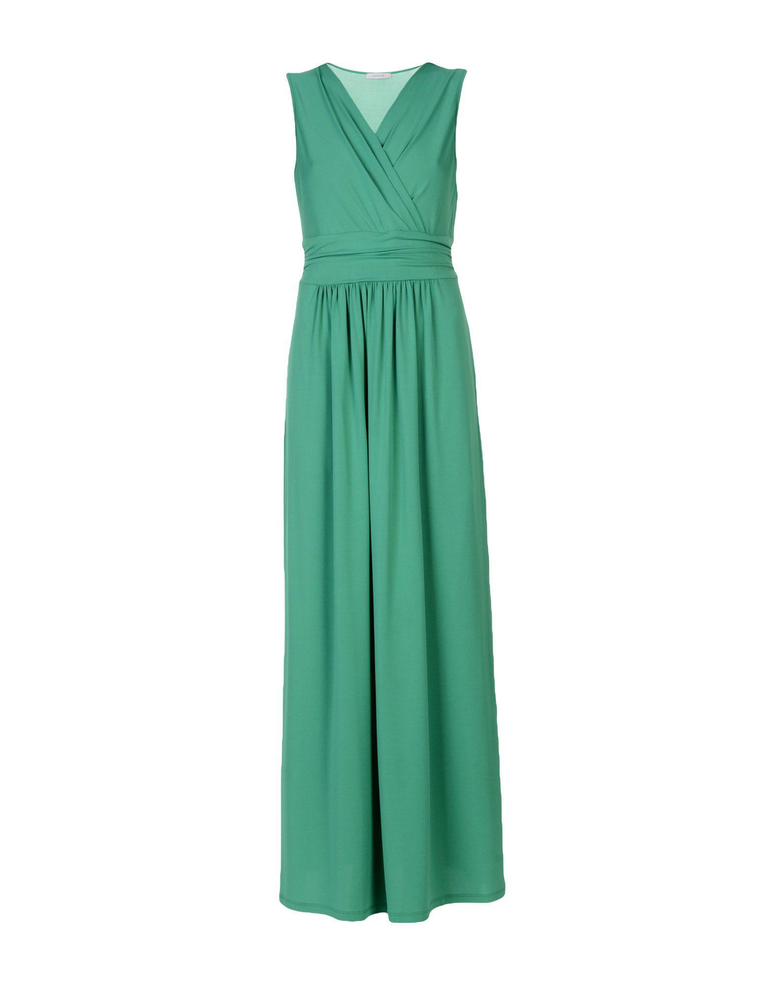 Marella Synthetic Long Dress in Green - Lyst