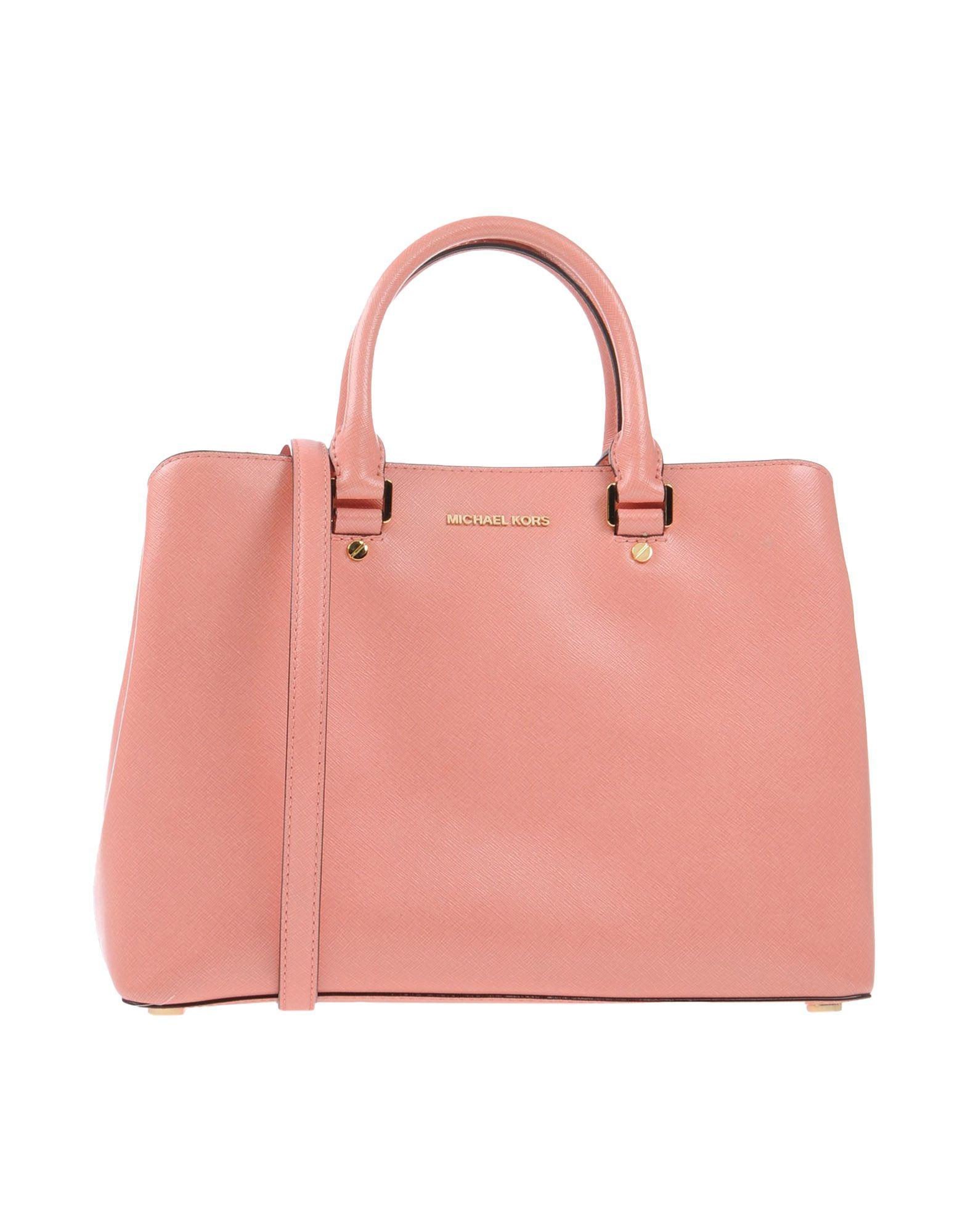 MICHAEL Michael Kors Leather Handbag in Salmon Pink (Pink) - Lyst